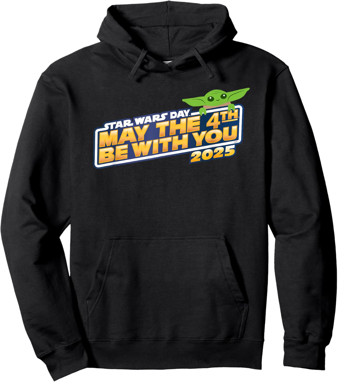 Star Wars Day: May the 4th Be With You 2025 Grogu Logo Hoodie - Hoodie | Black