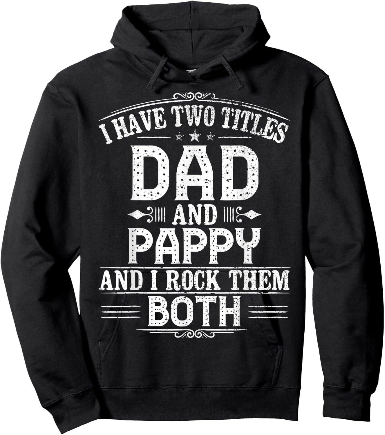 Dads Pappy - Gift First Time Pappy Hoodie - Hoodie | Black