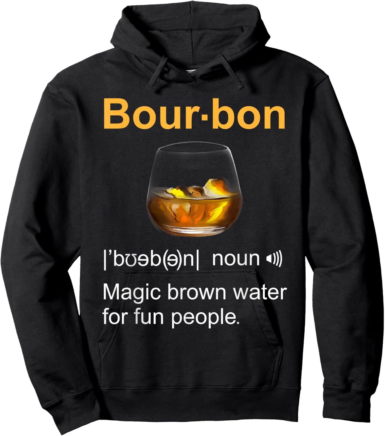 Funny Bourbon Drinking Quote Kentucky Gift Women Hoodie - Hoodie | Black