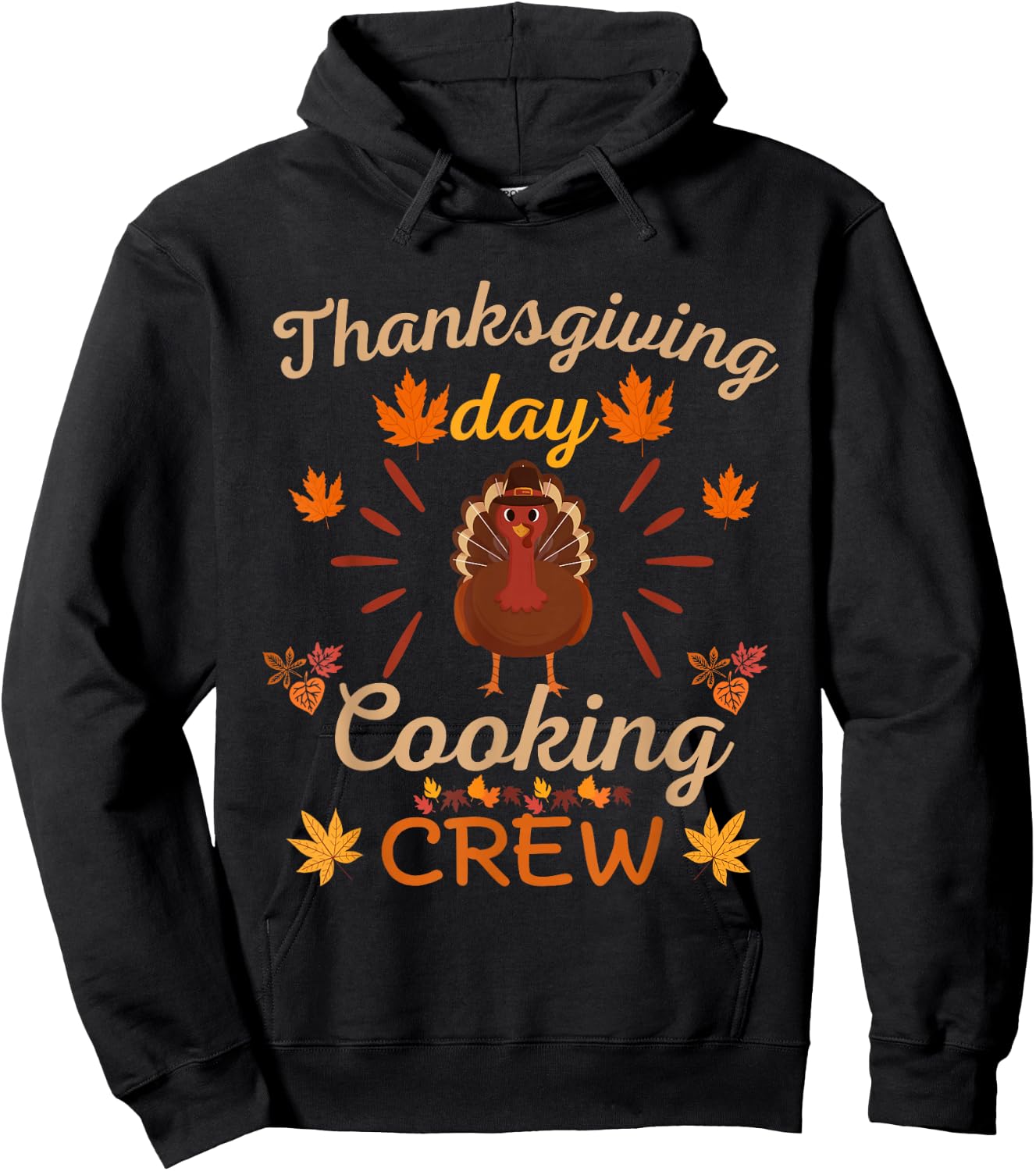 Thanksgiving Day Cooking Crew Funny Hoodie - Hoodie | Black