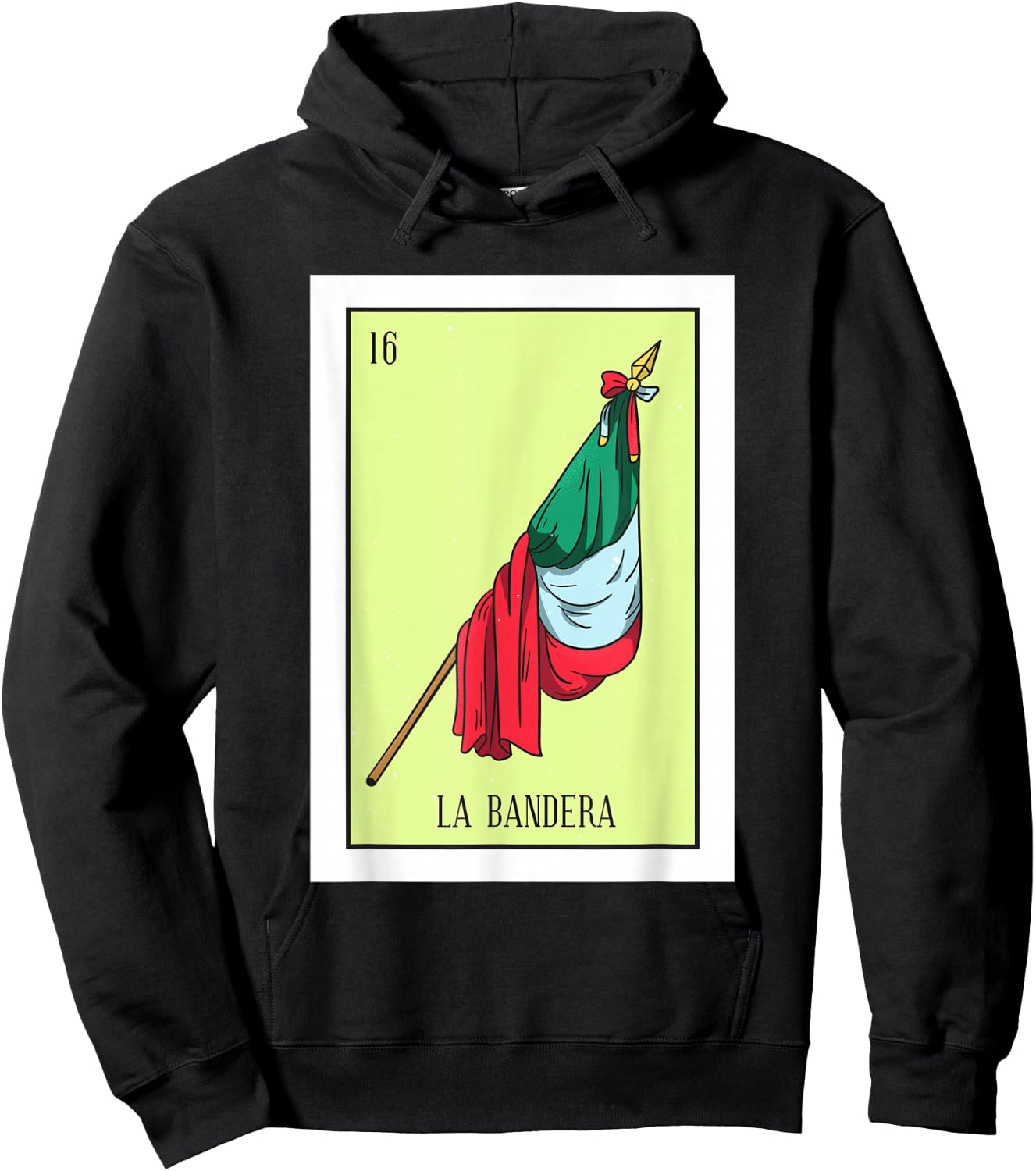 La Bandera Lottery Card Gift The Flag Card Mexican Lottery Hoodie - Hoodie | Black