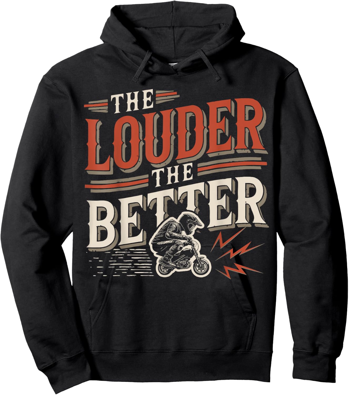 Pocket Bike Louder Better Funny Mini-Motorcycle Rider Hoodie - Hoodie | Black