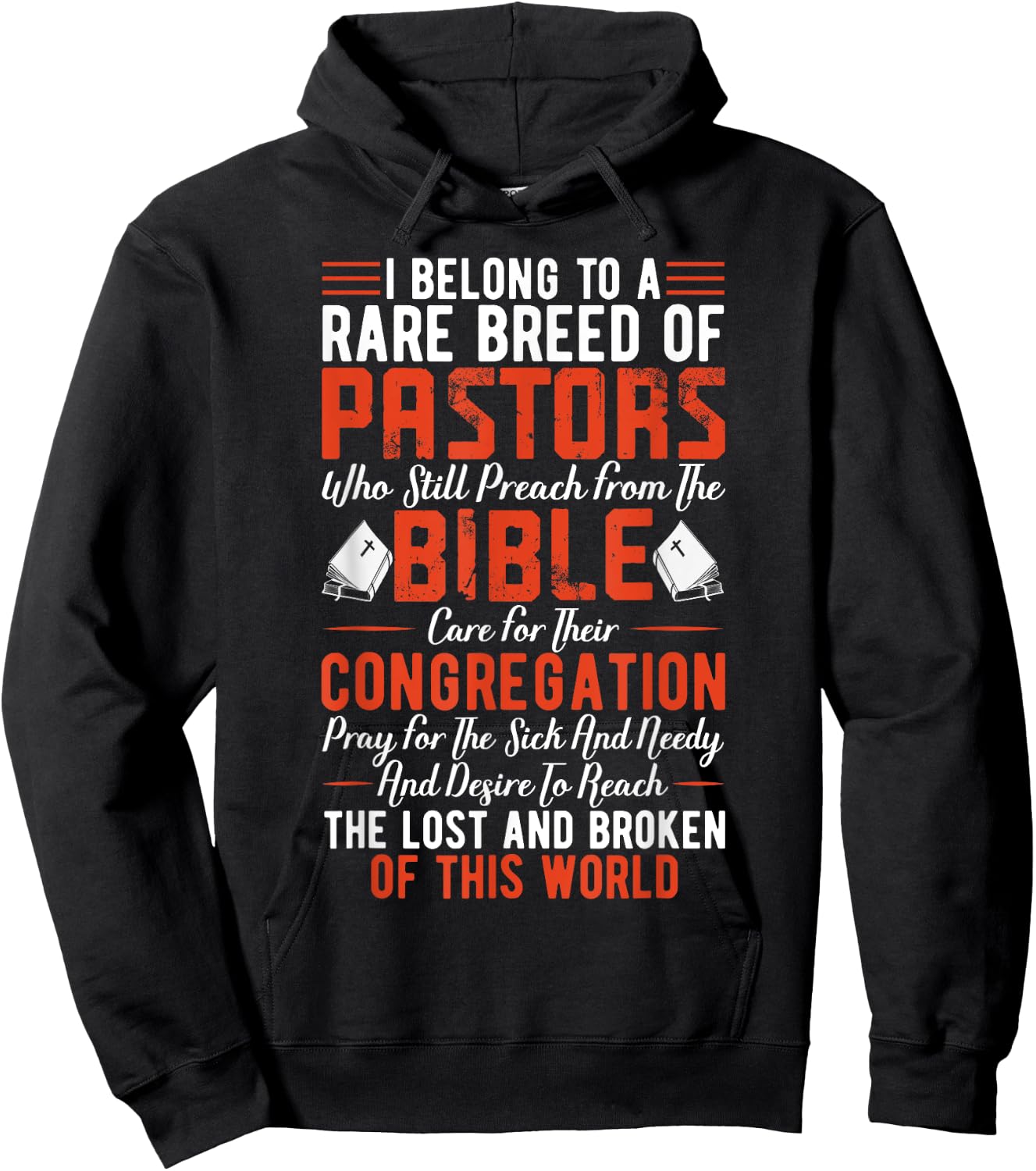 I Belong To A Rare Breed Of Pastors Minister Clergy Pastor Hoodie - Hoodie | Black