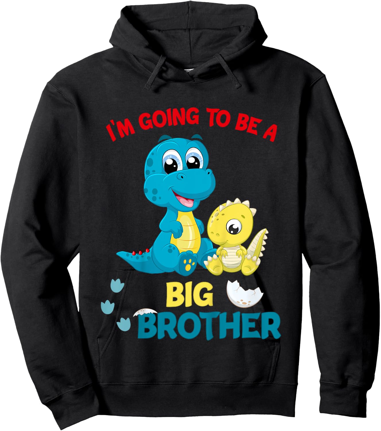 Kids I'm Going to be a Big Brother 2025 Announcing Pregnancy Hoodie - Hoodie | Black