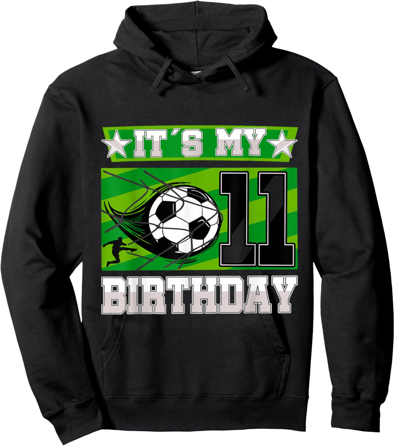 Soccer Birthday Party - 11th Birthday Boy 11 Years Old Hoodie - Hoodie | Black