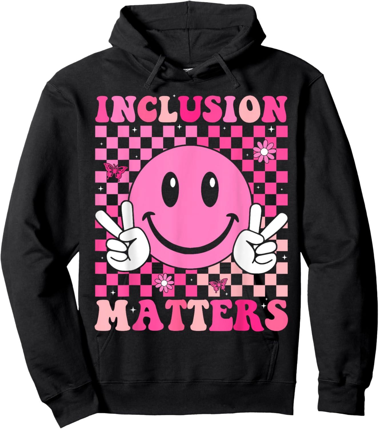 Inclusion Matters Groovy Special Education Teacher Hoodie - Hoodie | Black