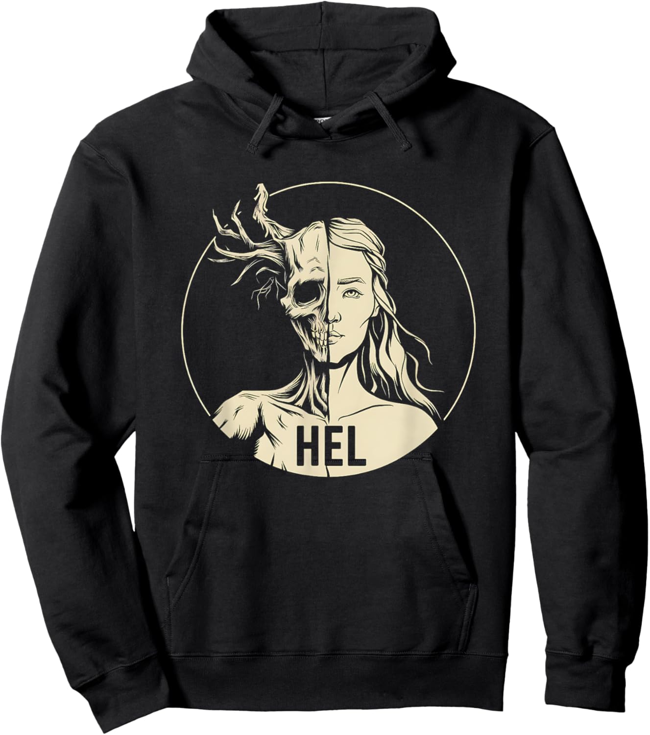 Hel Viking Goddess of the Underworld Hel Hoodie - Hoodie | Black