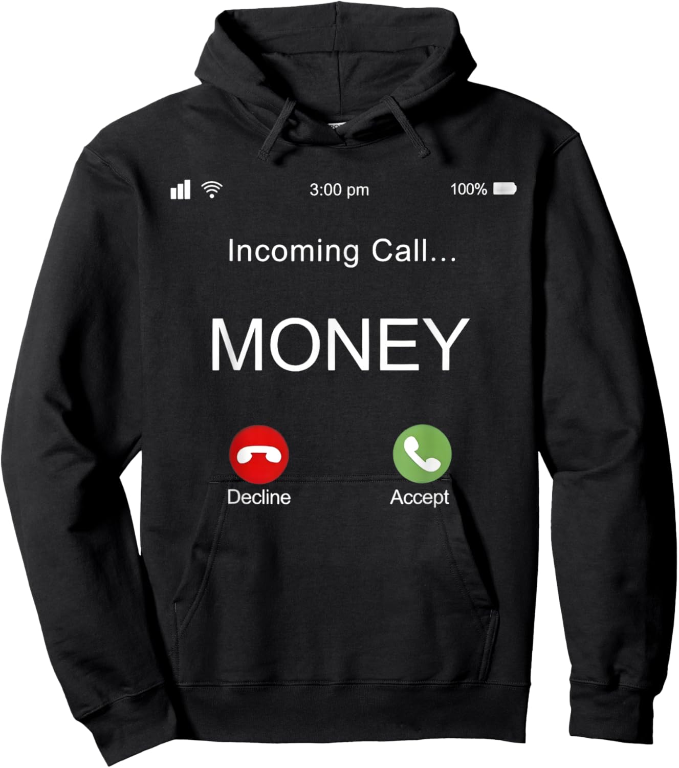 Incoming Call Money Is Calling monopoly money Business Cash Hoodie - Hoodie | Black