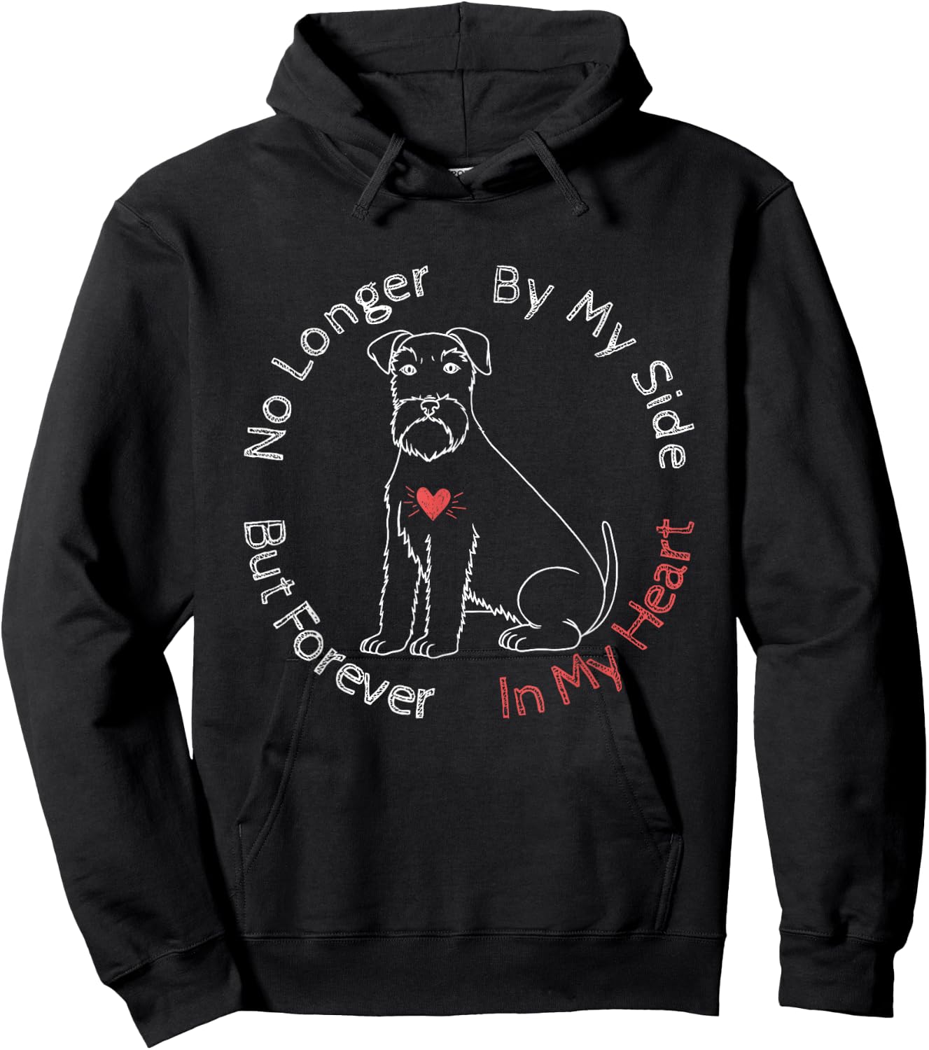 Memorial For The Loss Of A Beloved Miniature Schnauzer Hoodie - Hoodie | Black