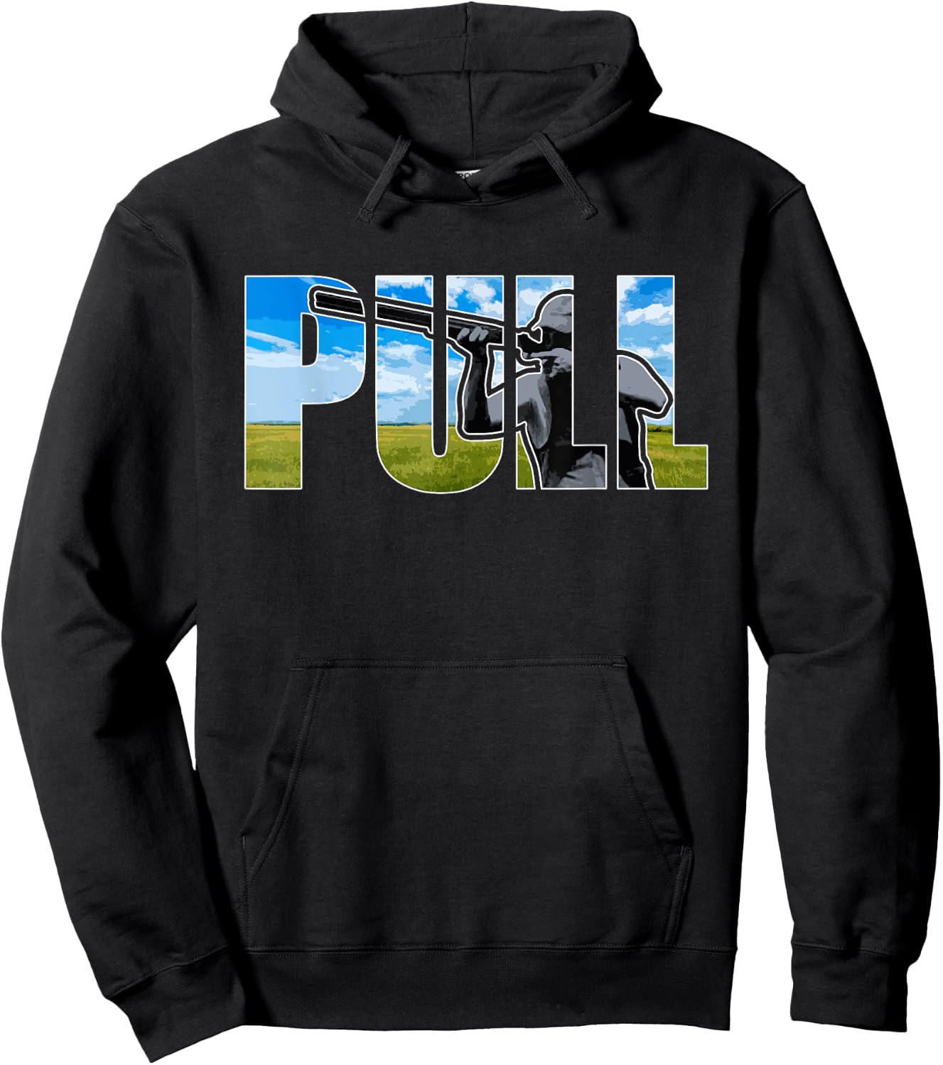 Funny Skeet Shooting Trap Sporting Clay Shooter Shotgun Gift Hoodie - Hoodie | Black