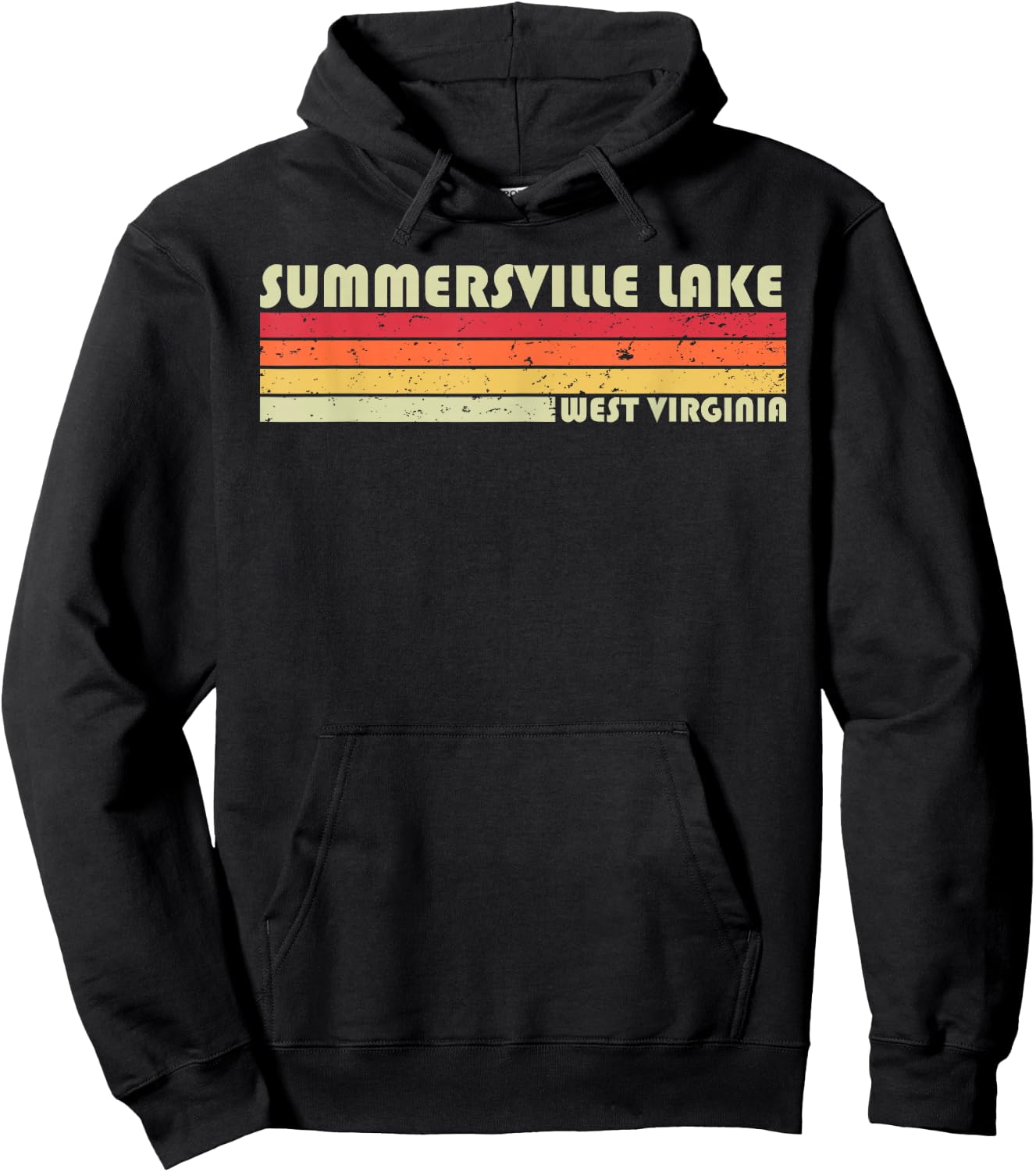 SUMMERSVILLE LAKE WEST VIRGINIA Funny Fishing Summer Gift Hoodie - Hoodie | Black