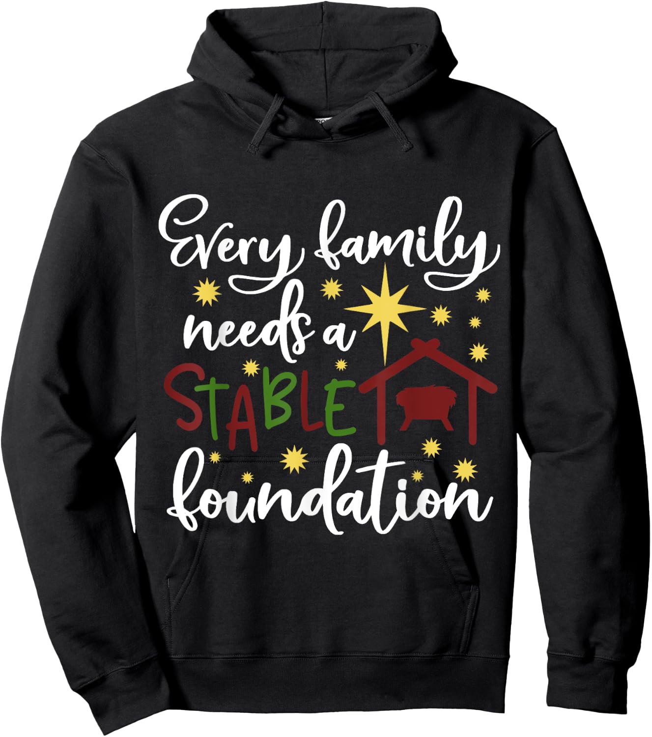 Christmas Christian Saying Religious Quote Family Xmas Gift Hoodie - Hoodie | Black