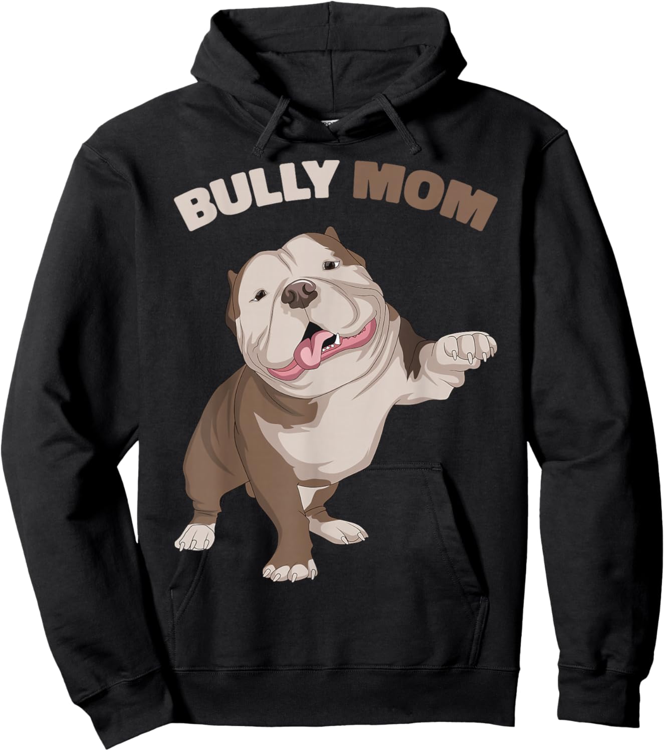 American Bully Mom Dog Mama Funny Women Hoodie - Hoodie | Black