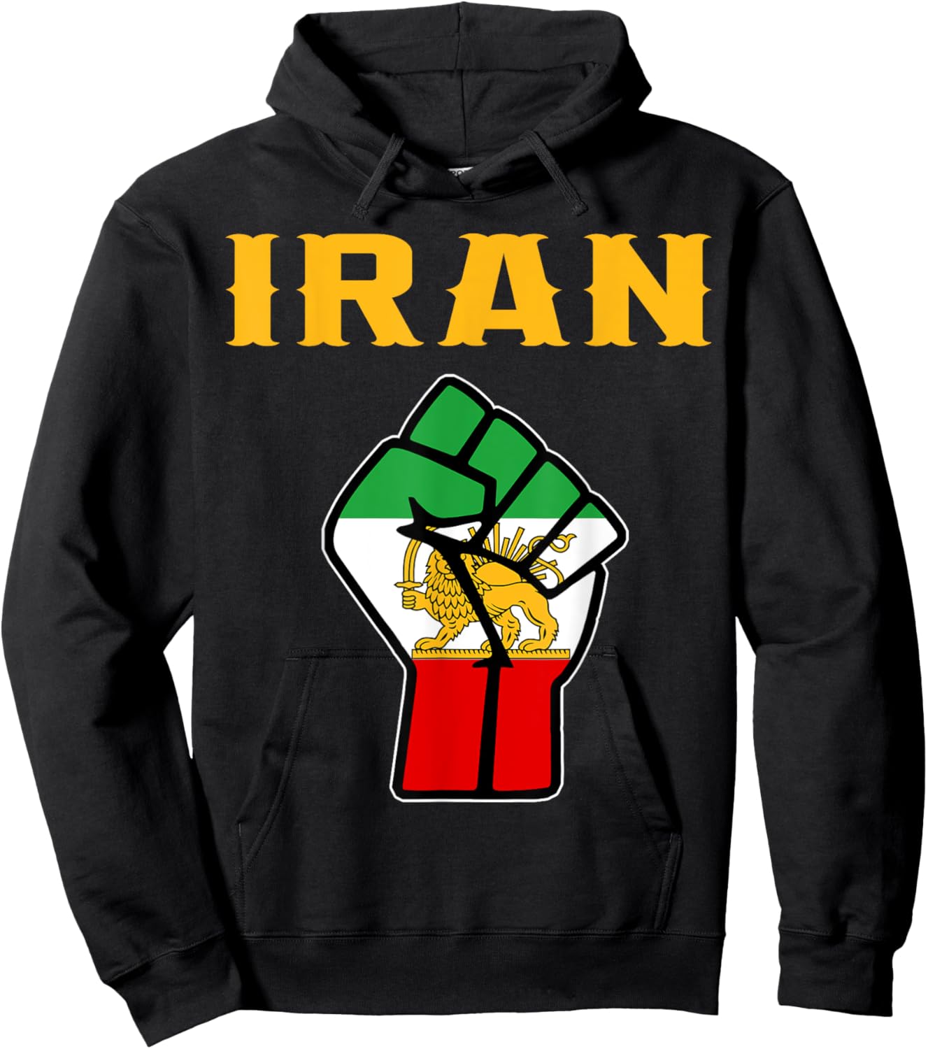Iran,Iran Lion Sun Flag,Persian,Iran Flag. Hoodie - Hoodie | Black