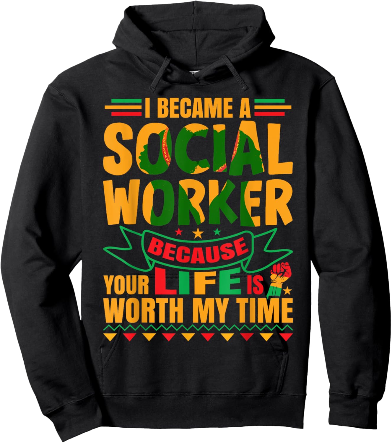 Black Social Worker Social Work Social Work Appreciation Hoodie - Hoodie | Black