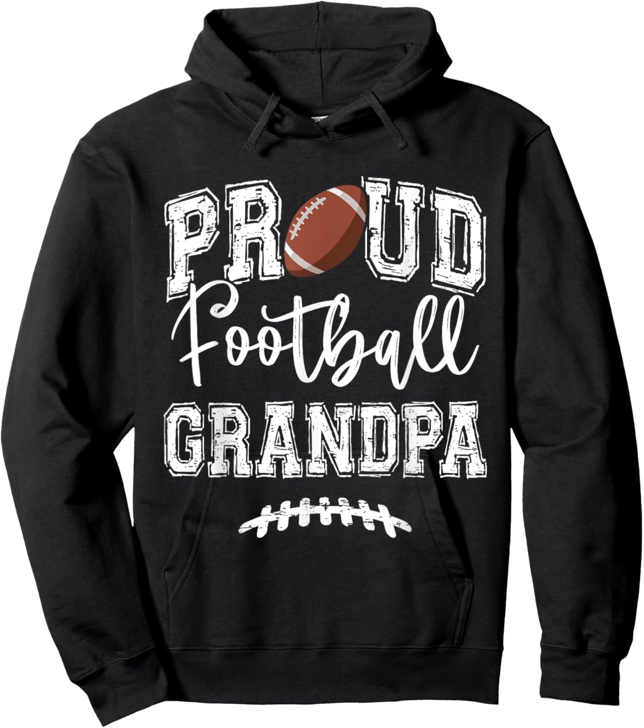 Proud Football Grandpa Funny College That's My Nephew Hoodie - Hoodie | Black