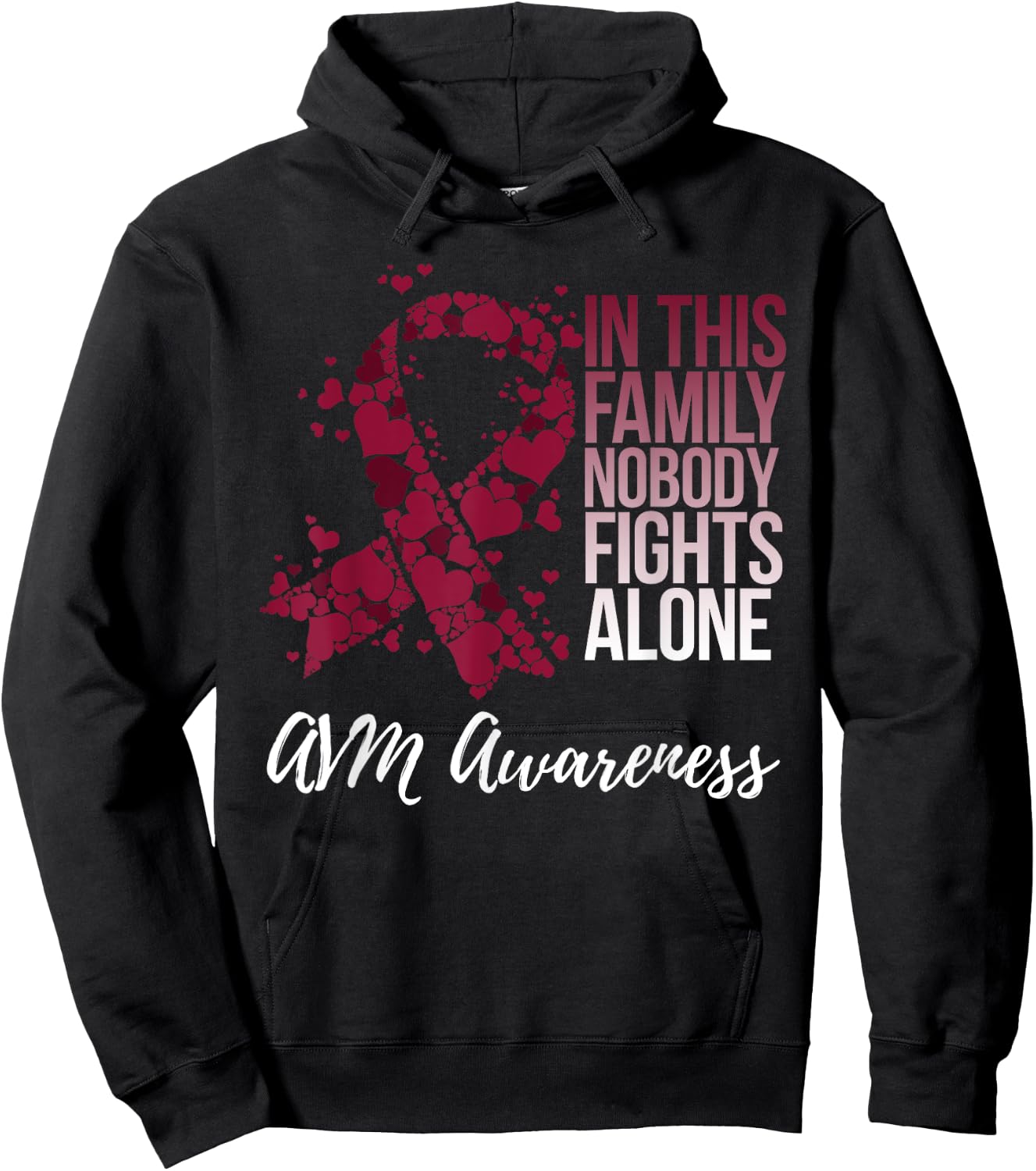 Family Support Arteriovenous Malformation AVM Awareness Hoodie - Hoodie | Black