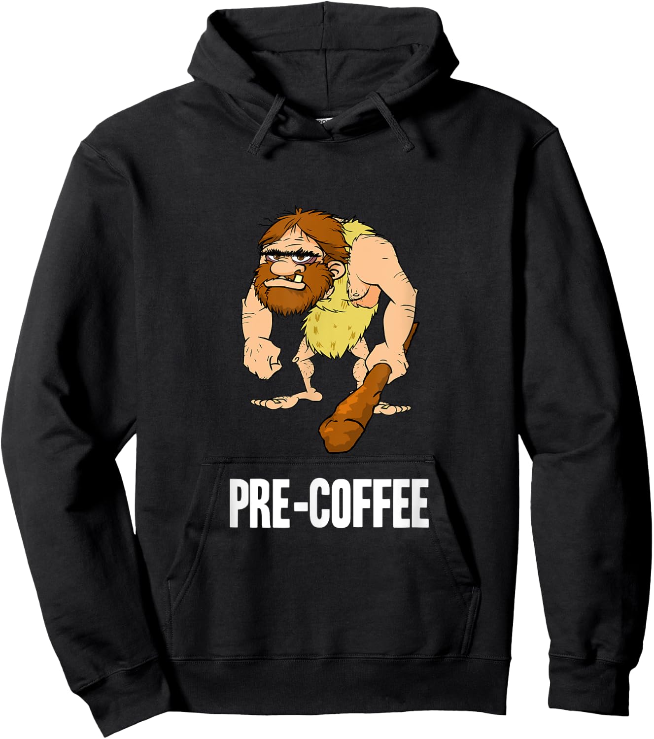 Neanderthal Caveman Coffee Hoodie - Hoodie | Black