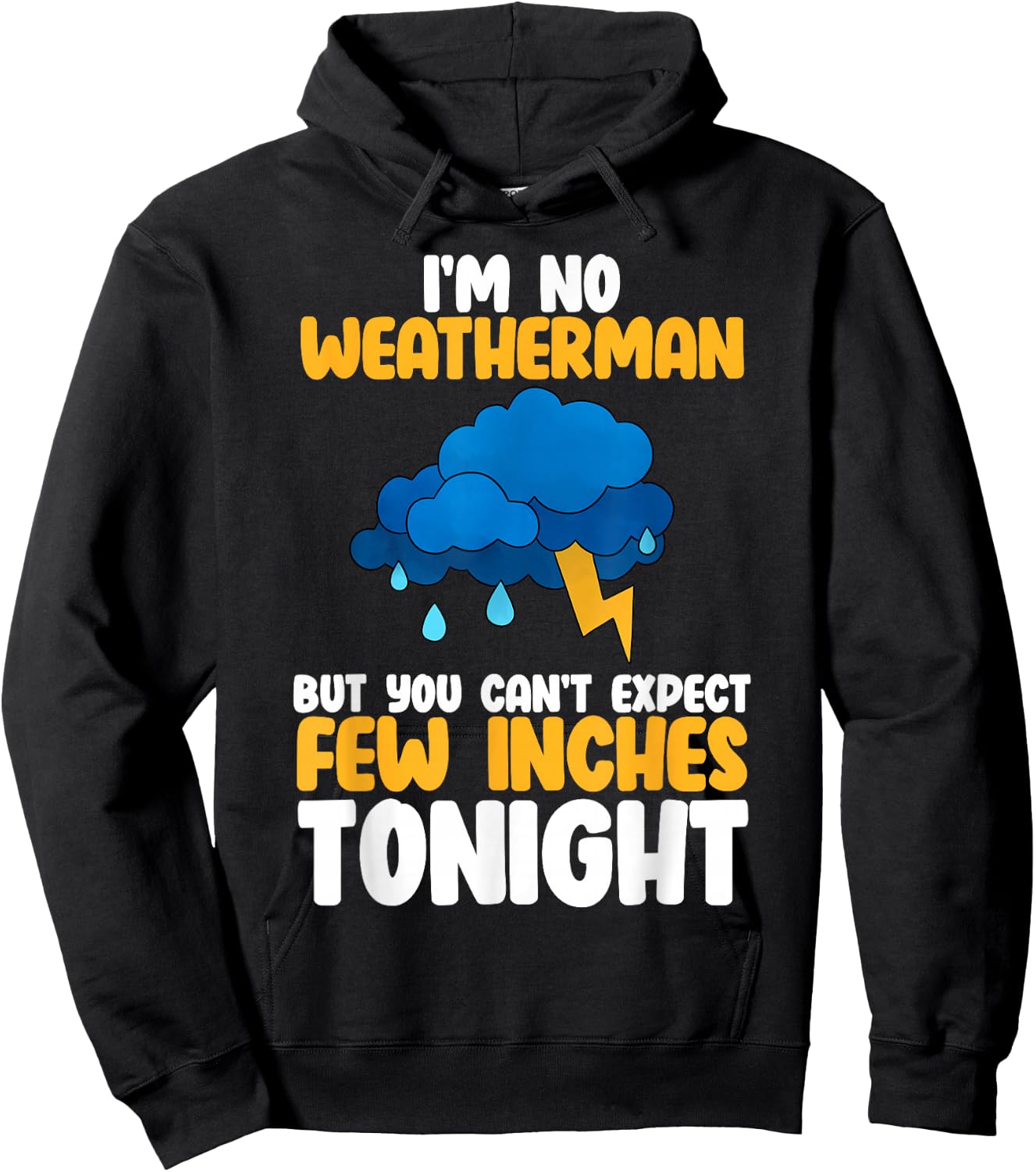 Im No Weatherman But You Cant Expect Few Inches Tonight Hoodie - Hoodie | Black