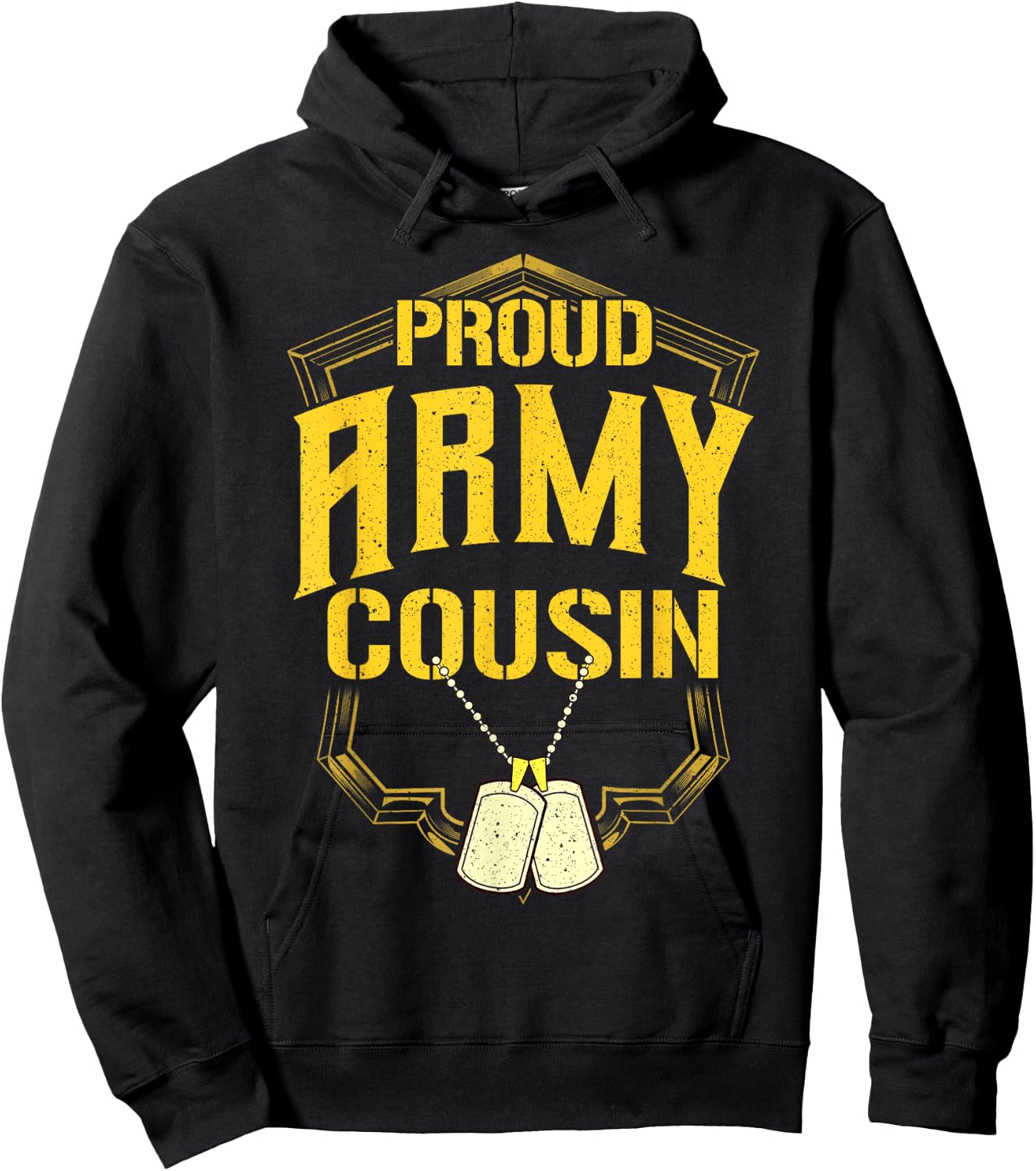Proud Army Cousin Shirt Military Pride T Shirt Hoodie - Hoodie | Black
