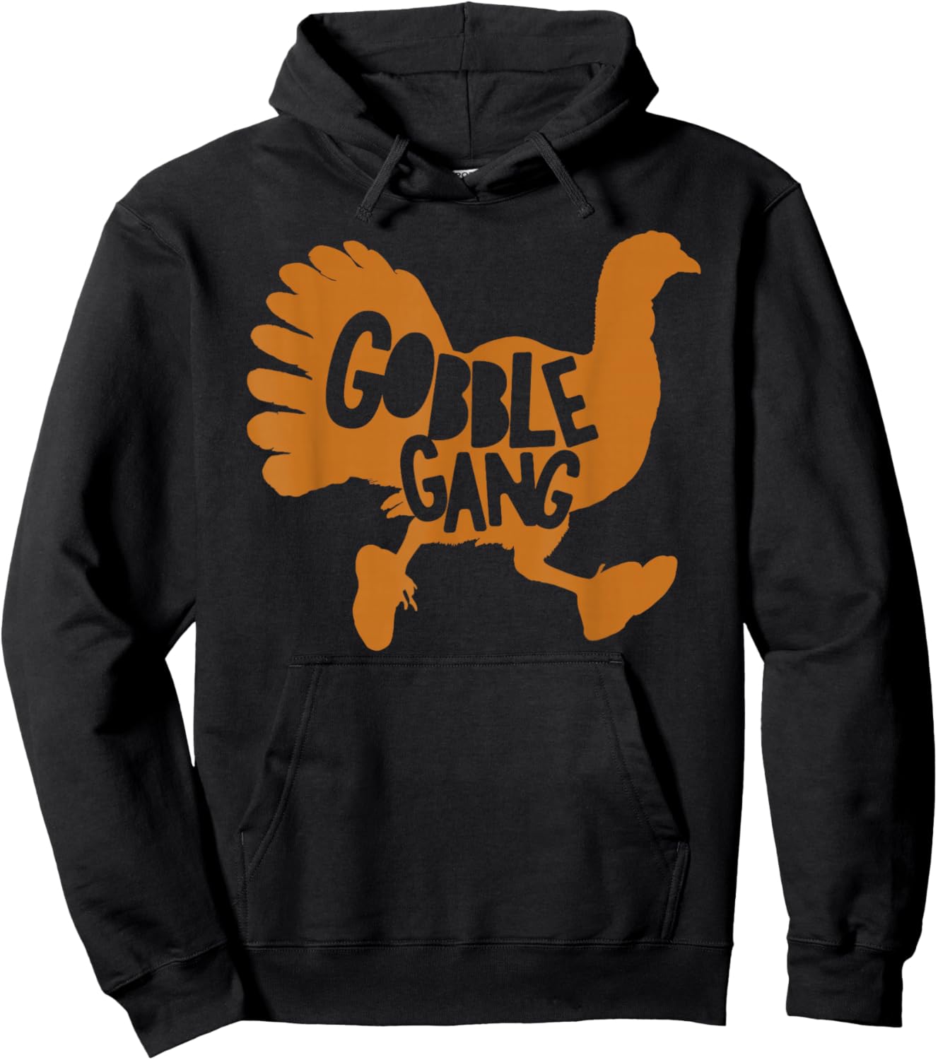 Thanksgiving Turkey Trot Run Matching Clothing Co Gobble Gang Thanksgiving Turkey Trot 5K Run Hoodie - Hoodie | Black