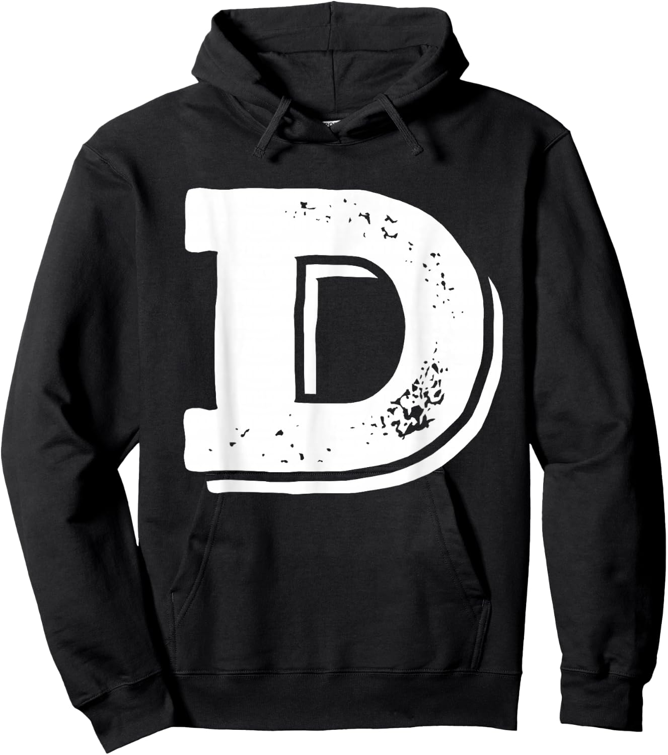 Athletic Sport School University Initial Team Name Letter D Capital Alphabet College Varsity Monogram Club - Black, -Kids, Small, Short Sleeve, Classic Fit Hoodie - Hoodie | Black