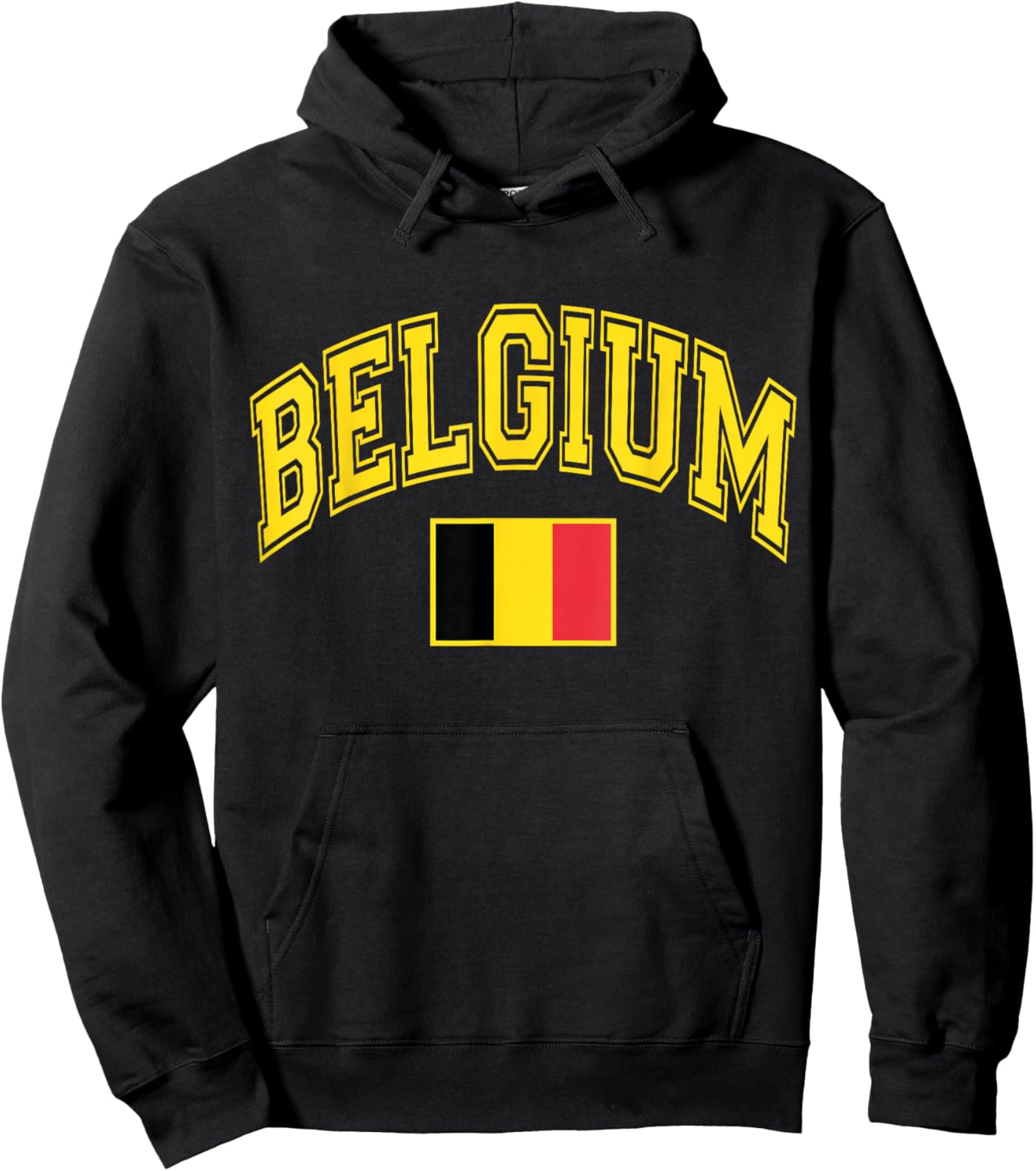 Belgium Flag Hoodie - Hoodie | Black