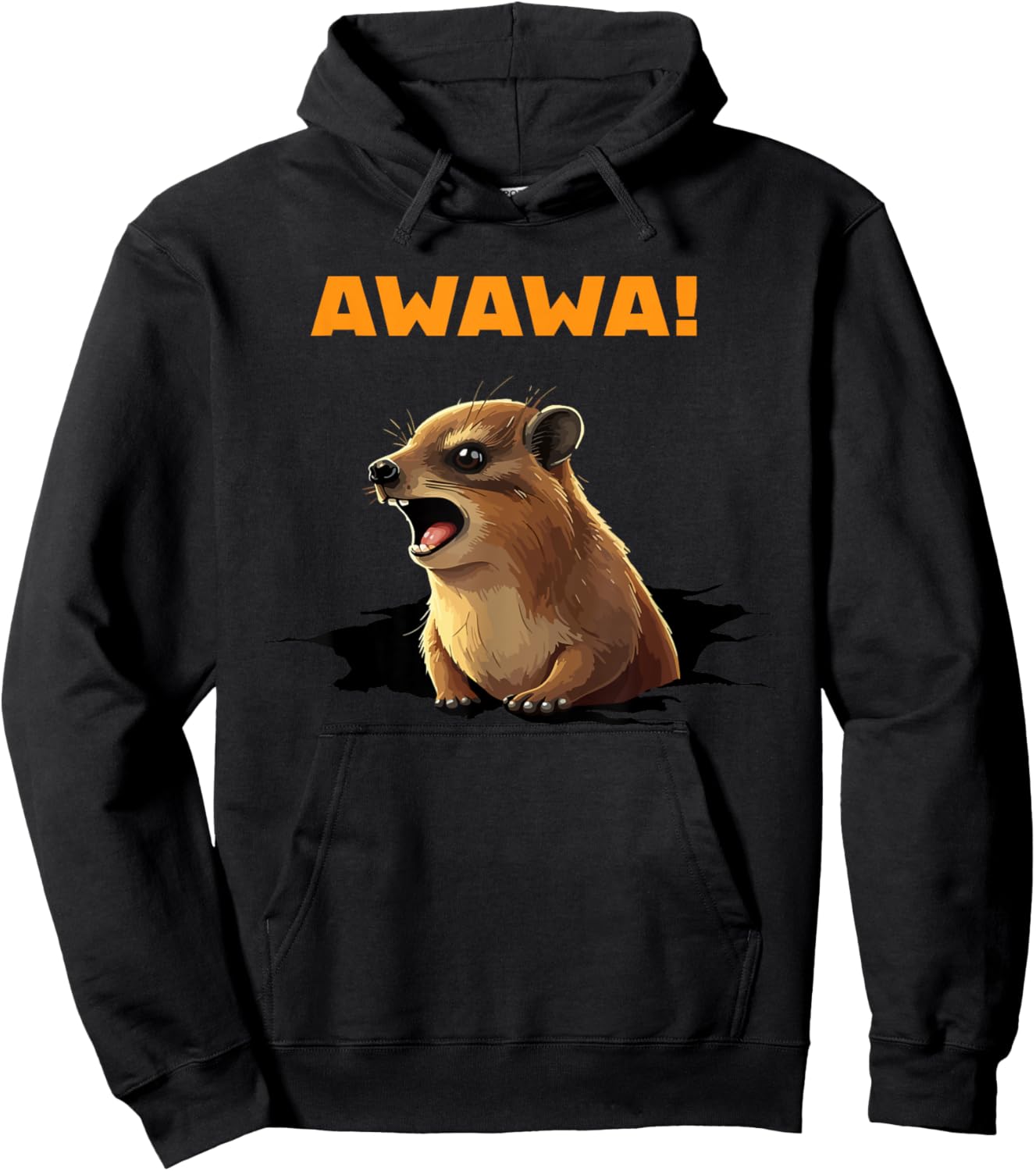 Rock Hyrax Lover Awawa Funny Groundhog Dassi Hoodie - Hoodie | Black
