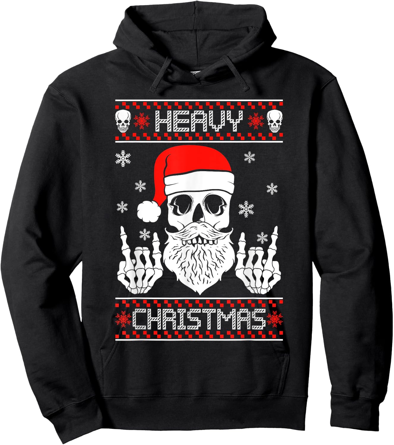 Geschenk Christmas Rock & Heavy Metal Weihnachten Heavy Metal Christmas 2020 Ugly Christmas Hoodie - Hoodie | Black