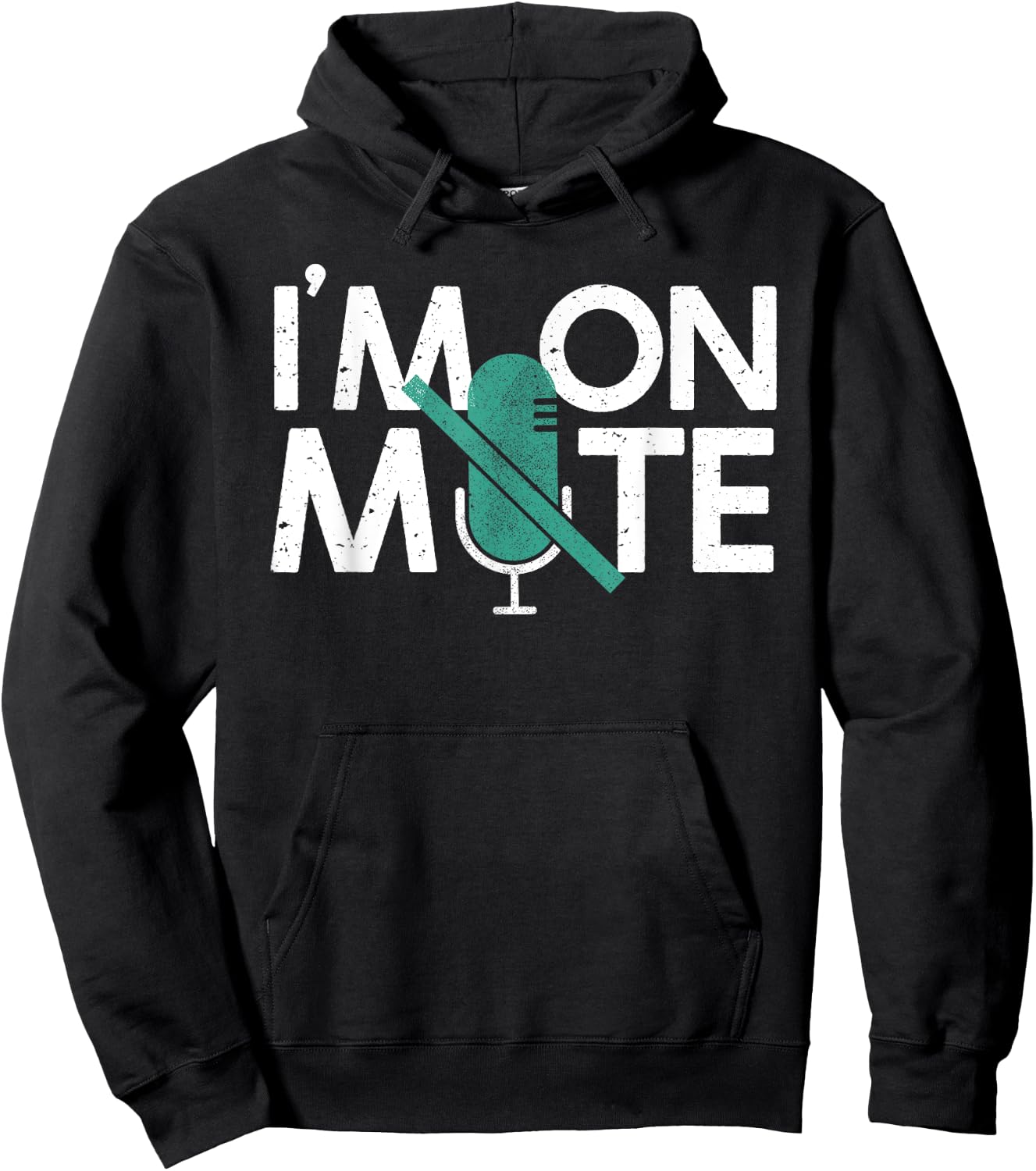 I'm On Mute Gift Women Virtual Meeting Hoodie - Hoodie | Black