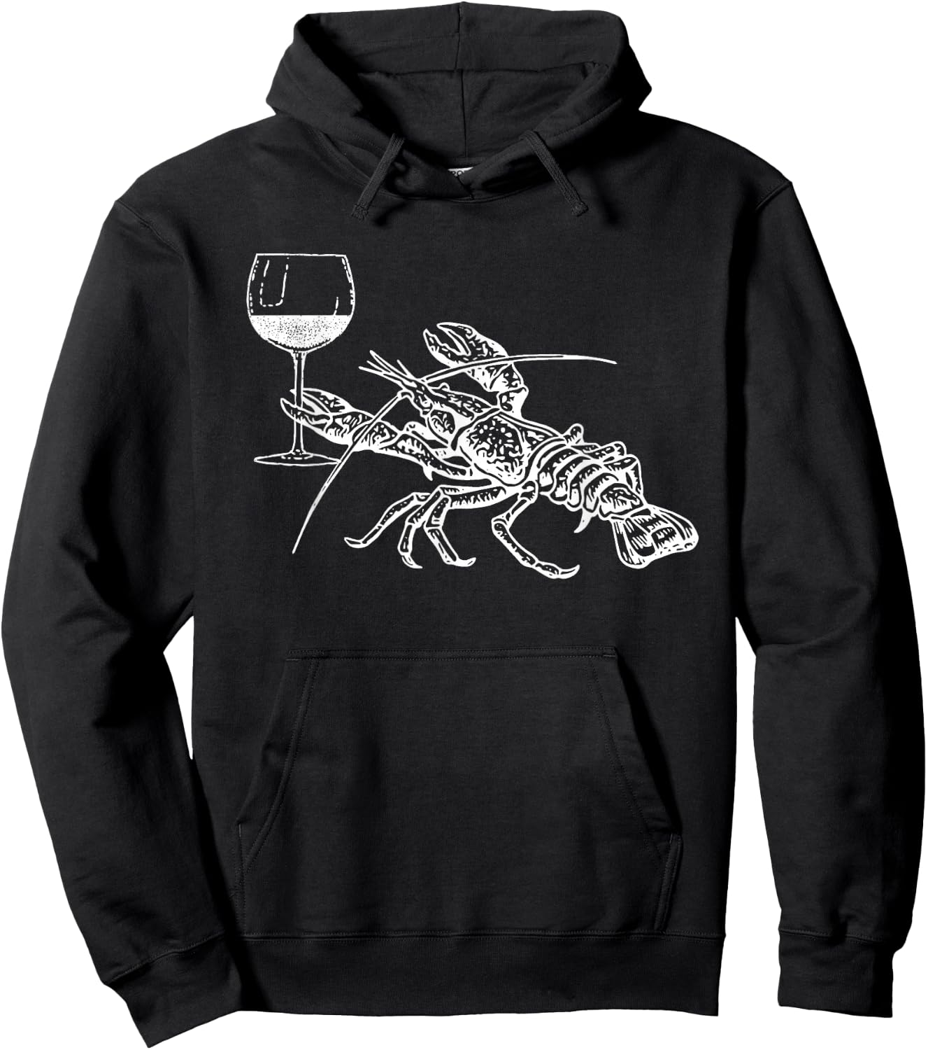 Lobster Wine Drinking Shirt Funny Beach Cruise Vacation Gift Hoodie - Hoodie | Black