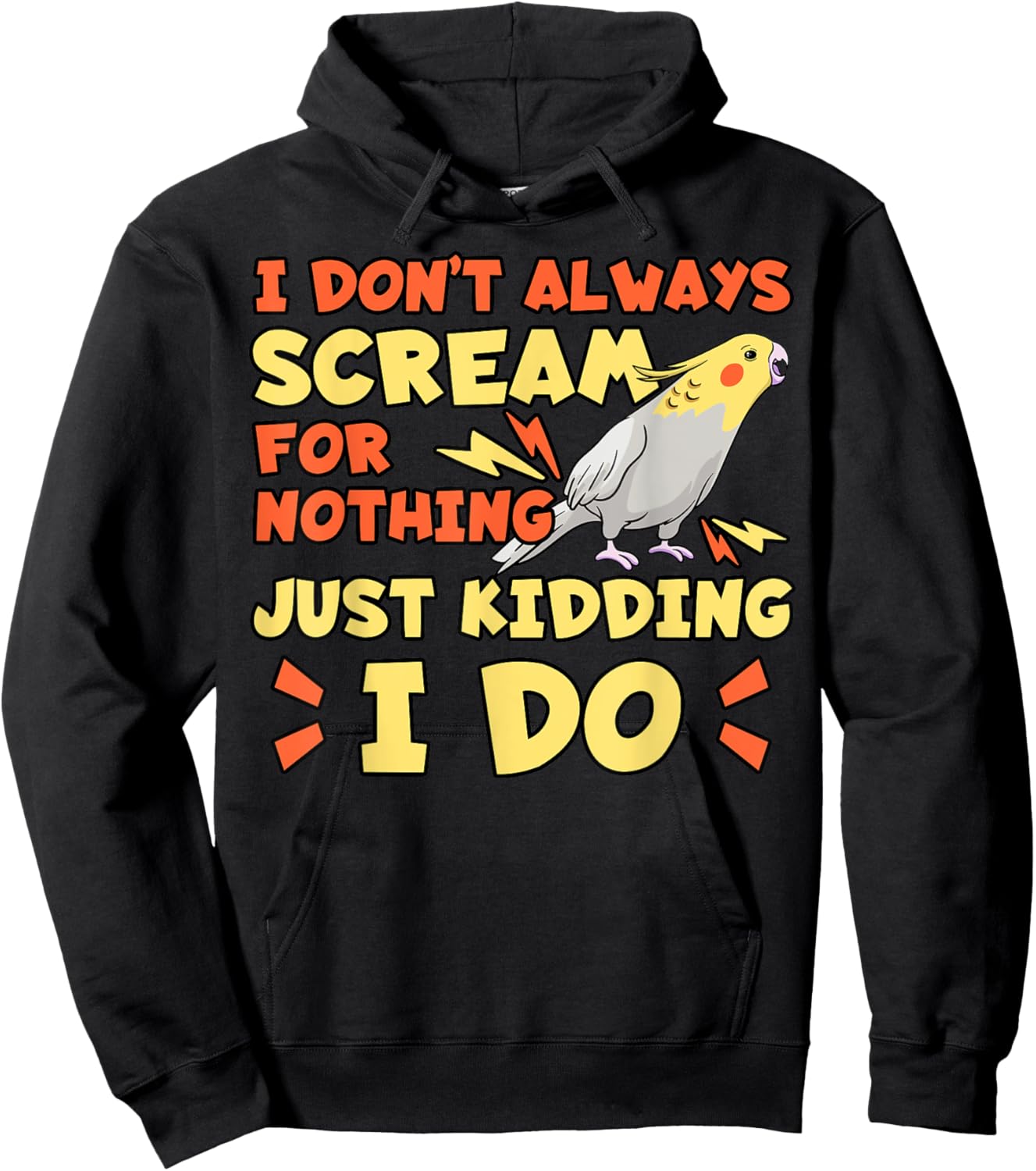 Cockatiel Cockatoo Lutino Weiro Bird Parrot Quarrion Tiel Hoodie - Hoodie | Black