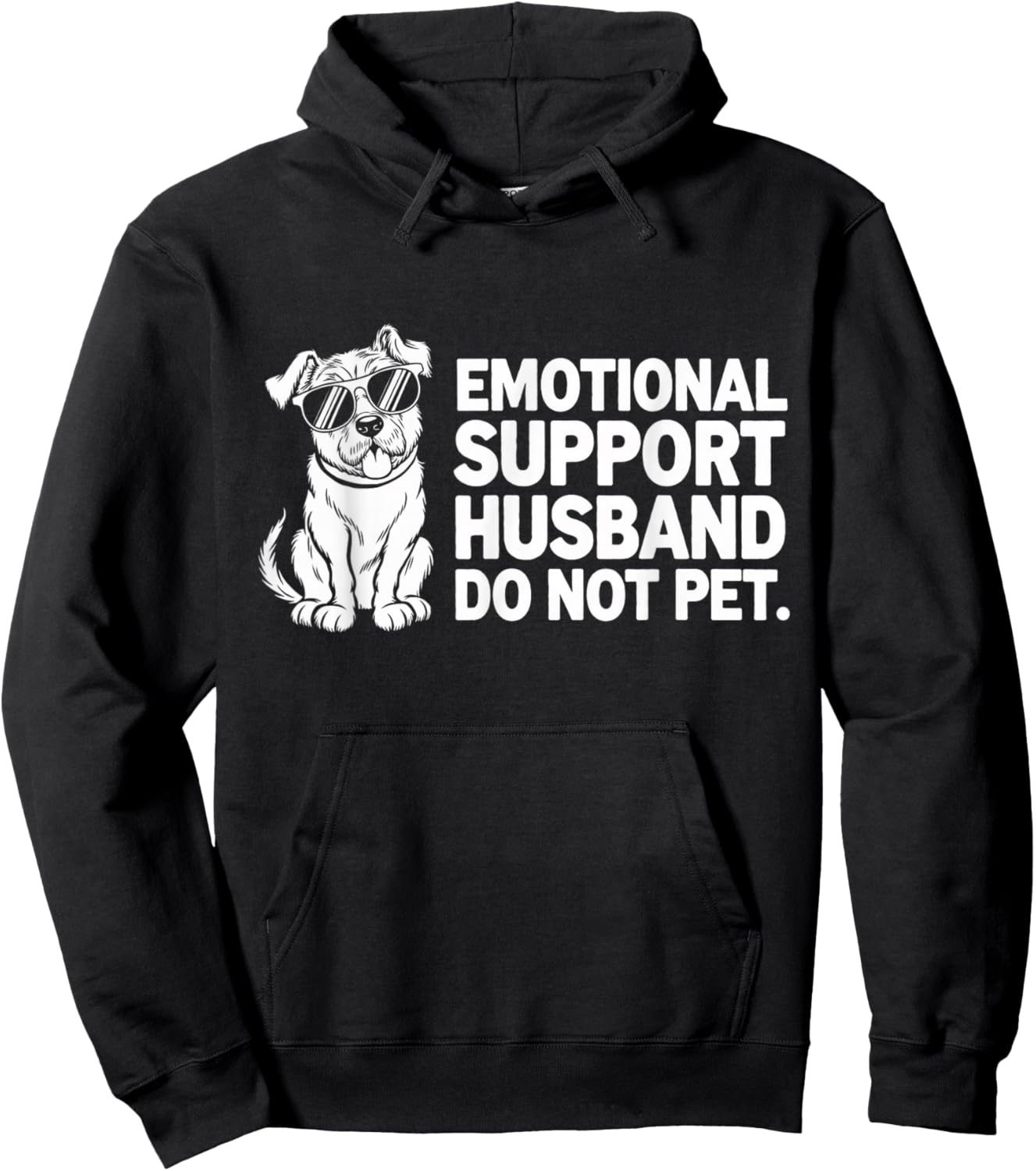 Emotional Support Husband Do Not Pet Hoodie - Hoodie | Black