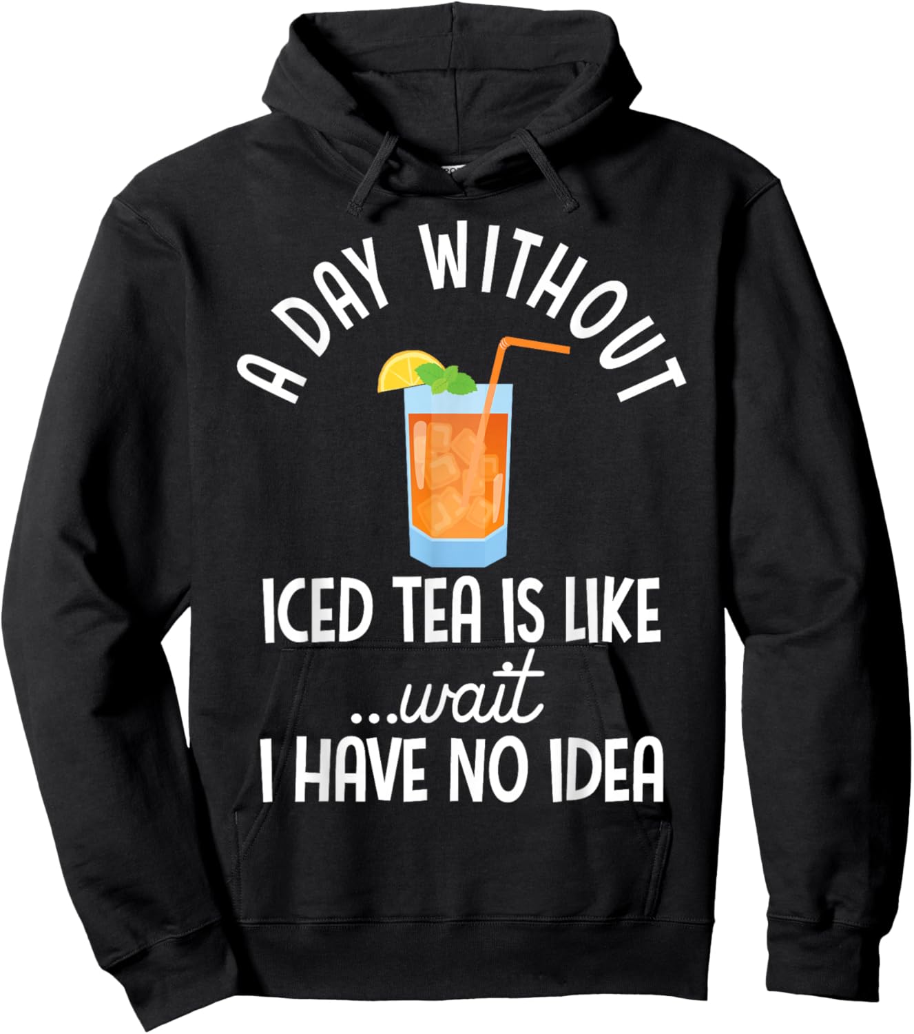 Funny Iced Tea Lover Gift Shirt Wome Kids Hoodie - Hoodie | Black