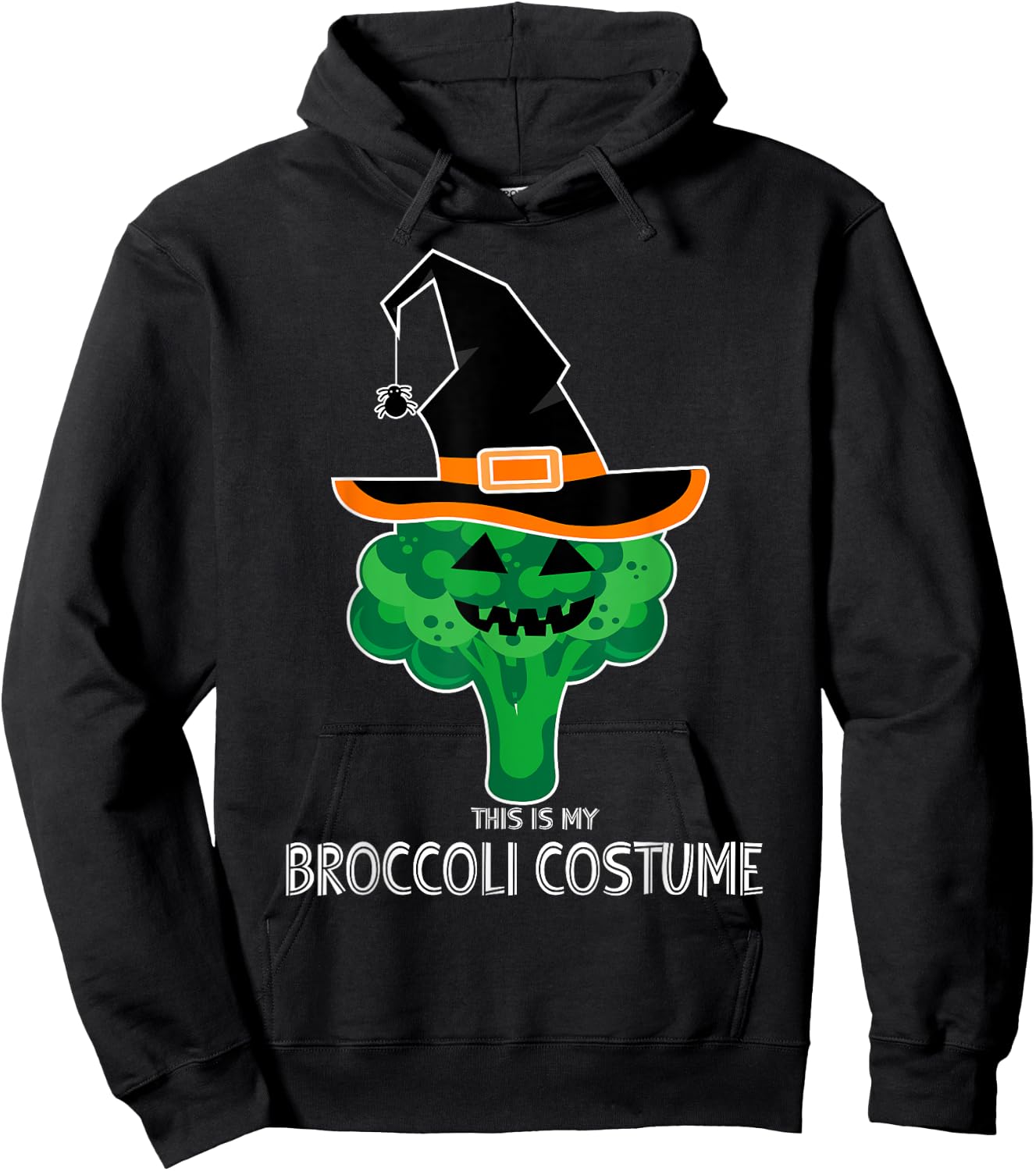 My Witch Broccoli Costume Easy Vegetable Halloween Gifts Hoodie - Hoodie | Black