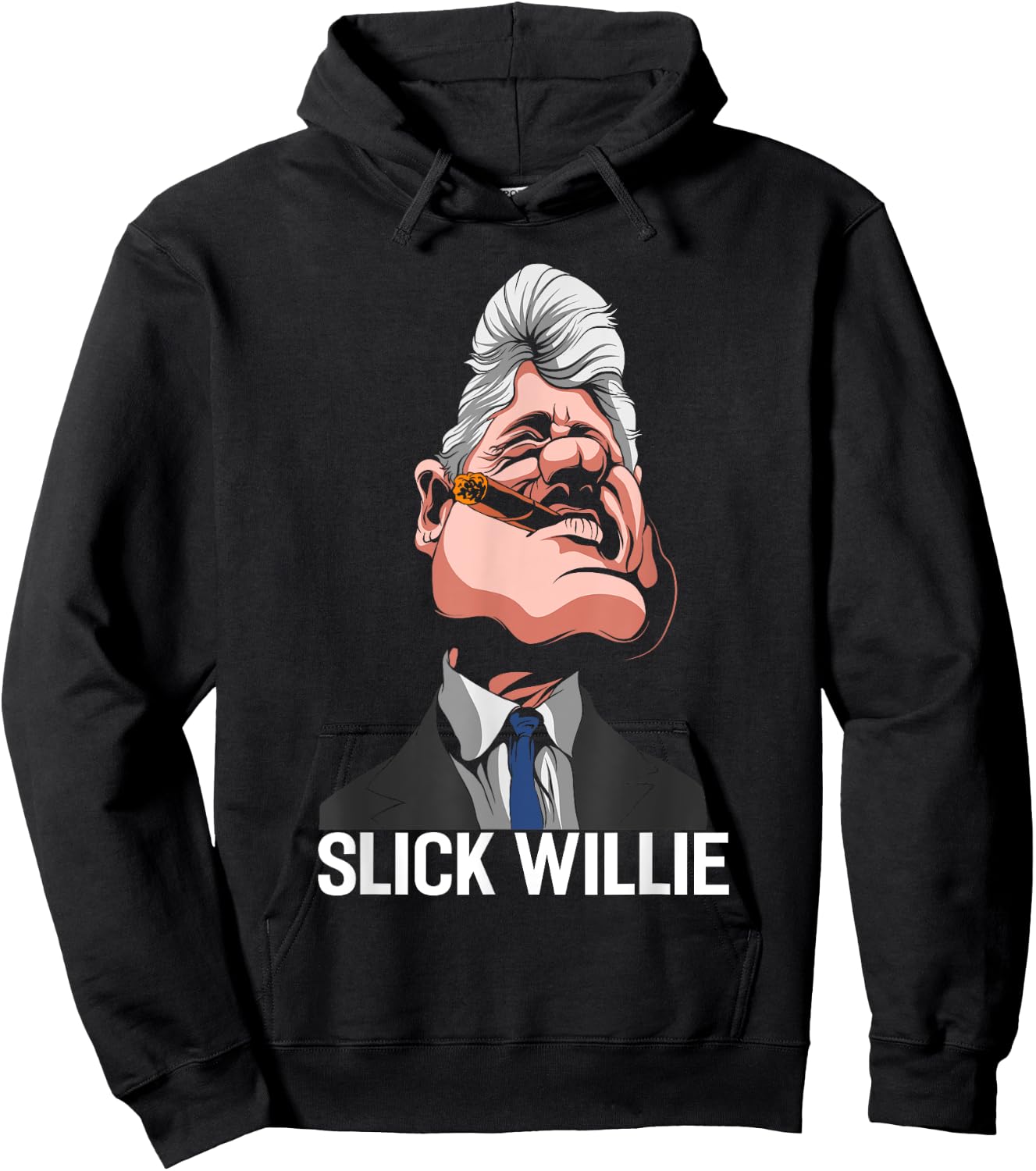 US 42nd President Bill Clinton Slick Willie Hoodie - Hoodie | Black