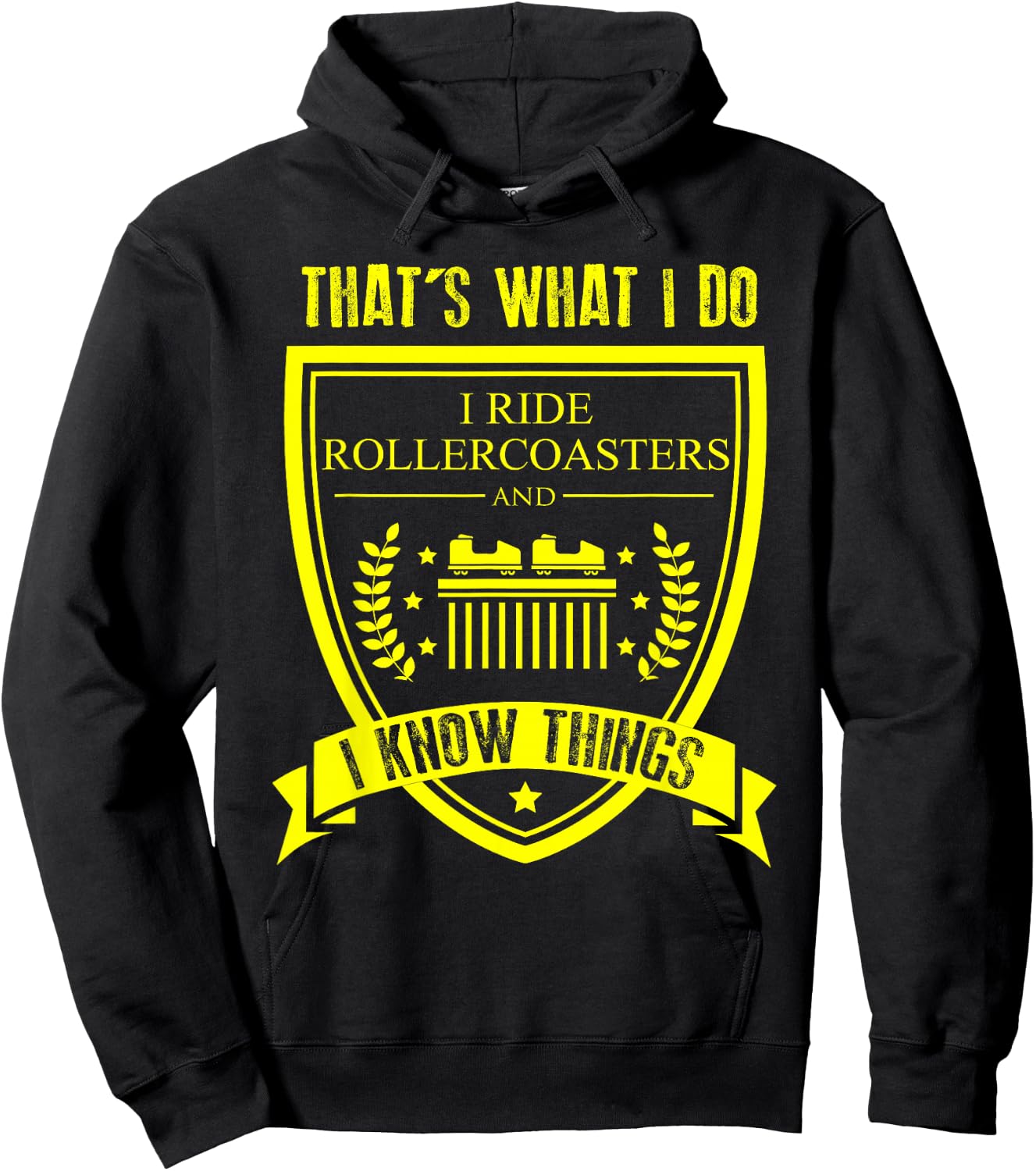 Thats What I do I Ride Roller Coaster Gifts Hobby Hoodie - Hoodie | Black