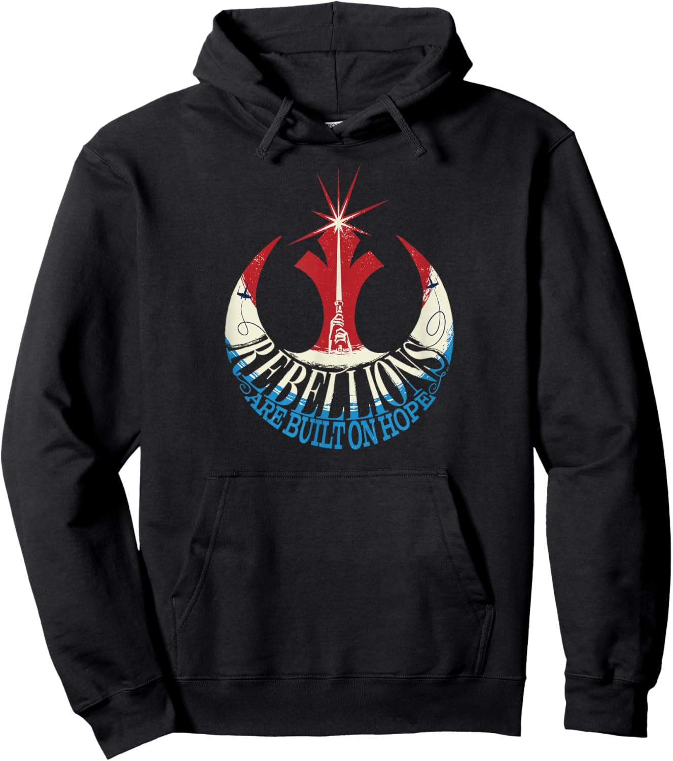 Star Wars Rebel Alliance Rebellions are Built on Hope USA Hoodie - Hoodie | Black