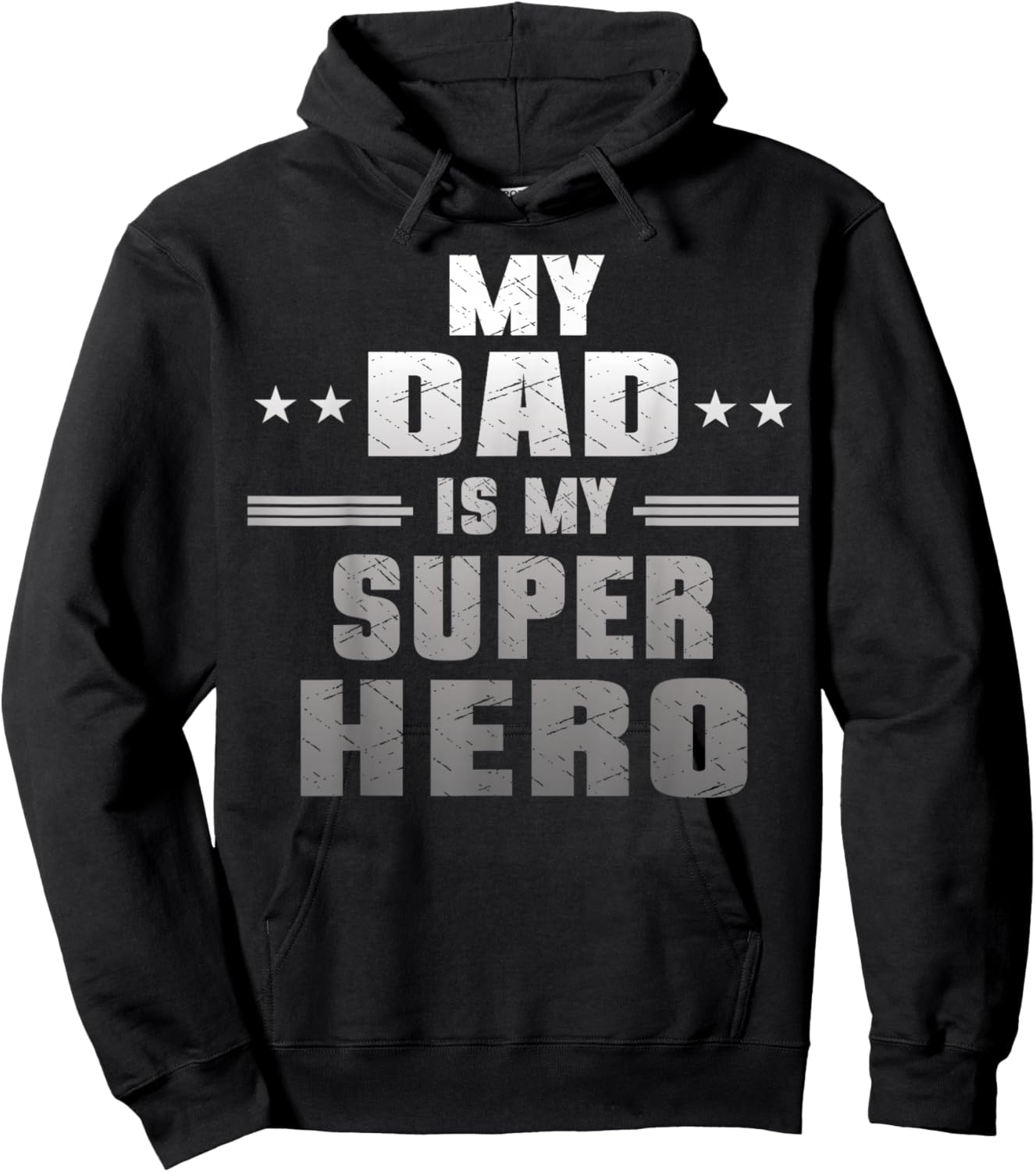 My Dad Is My Super Hero Daddy Pa Fathers Day Hoodie - Hoodie | Black