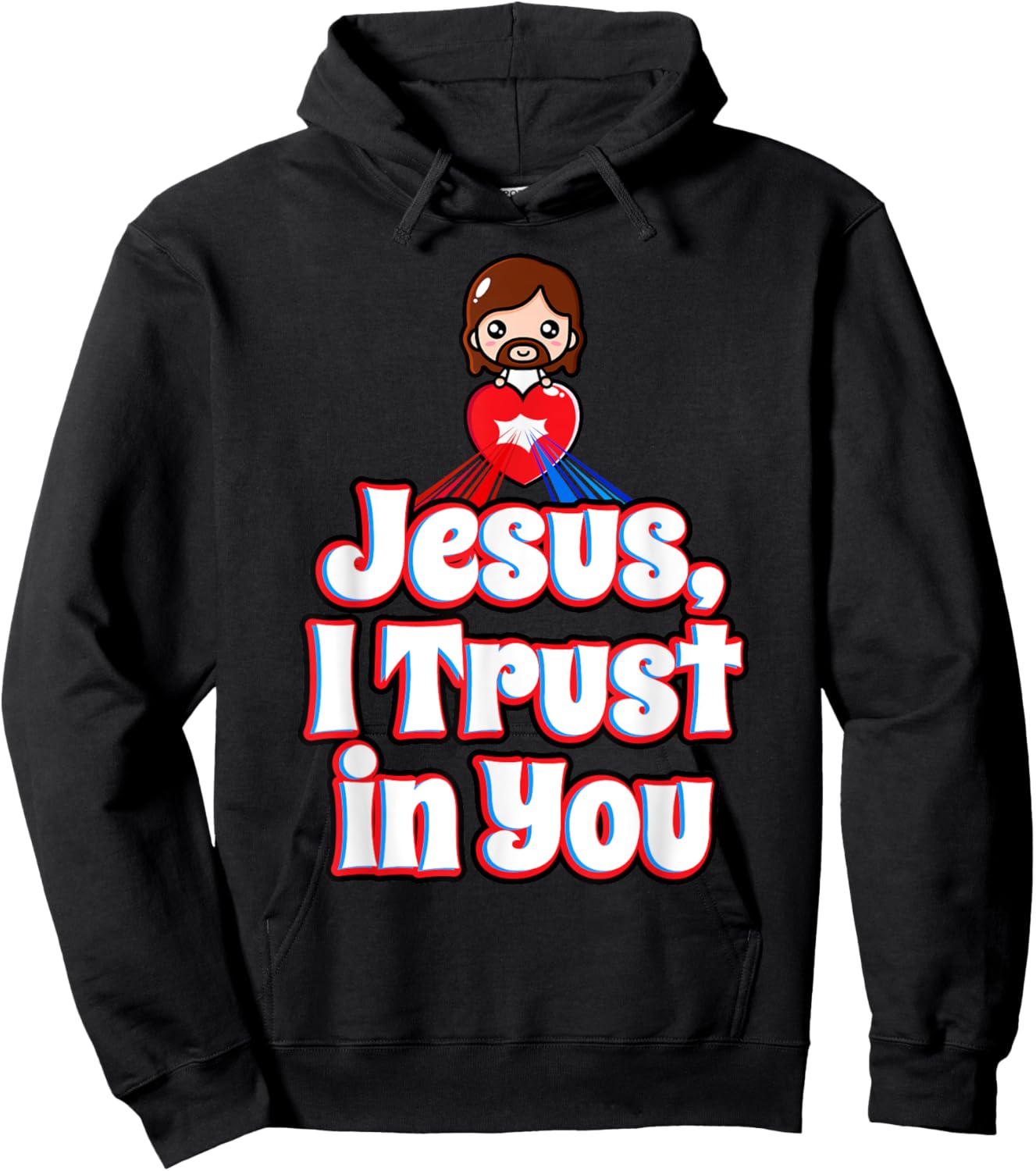Divine Mercy for Kids Jesus I Trust in You St Faustina Cute Hoodie - Hoodie | Black
