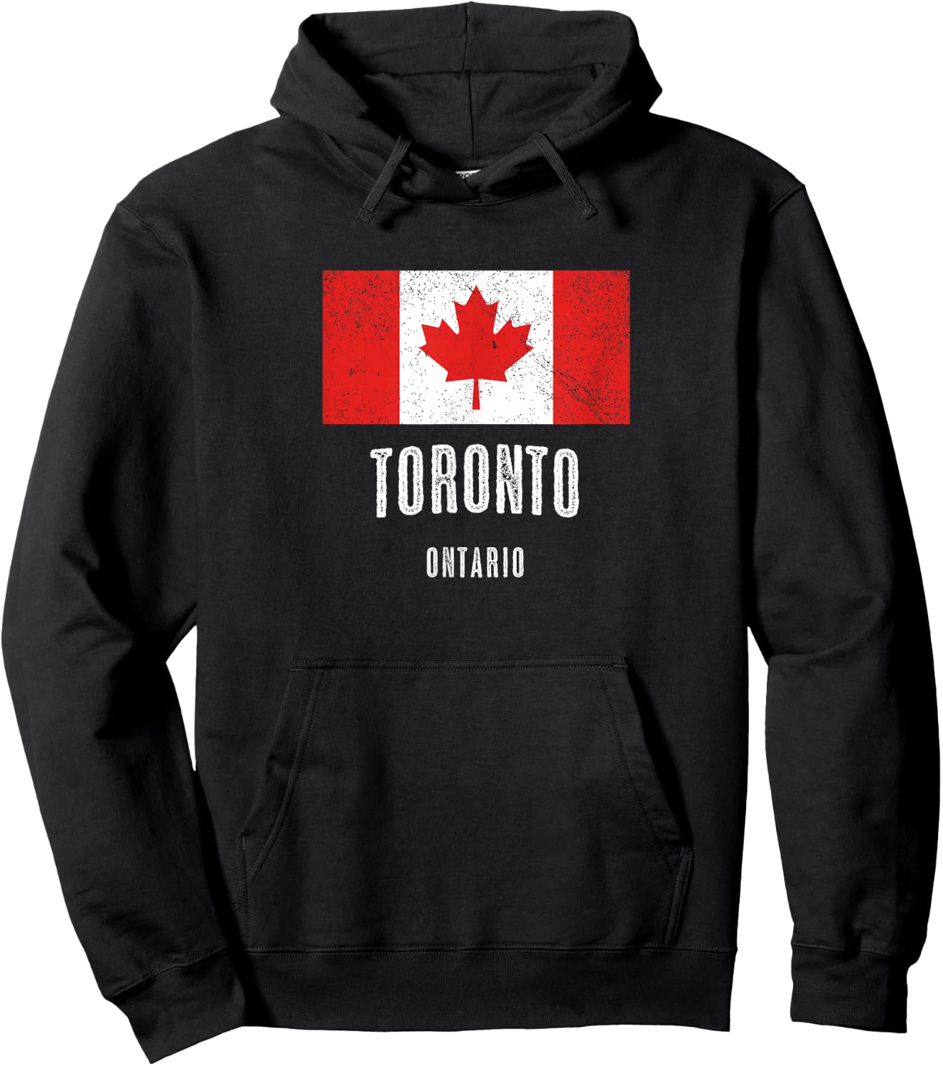 City of Toronto - Canada | Canadian Flag Souvenir Hoodie - Hoodie | Black