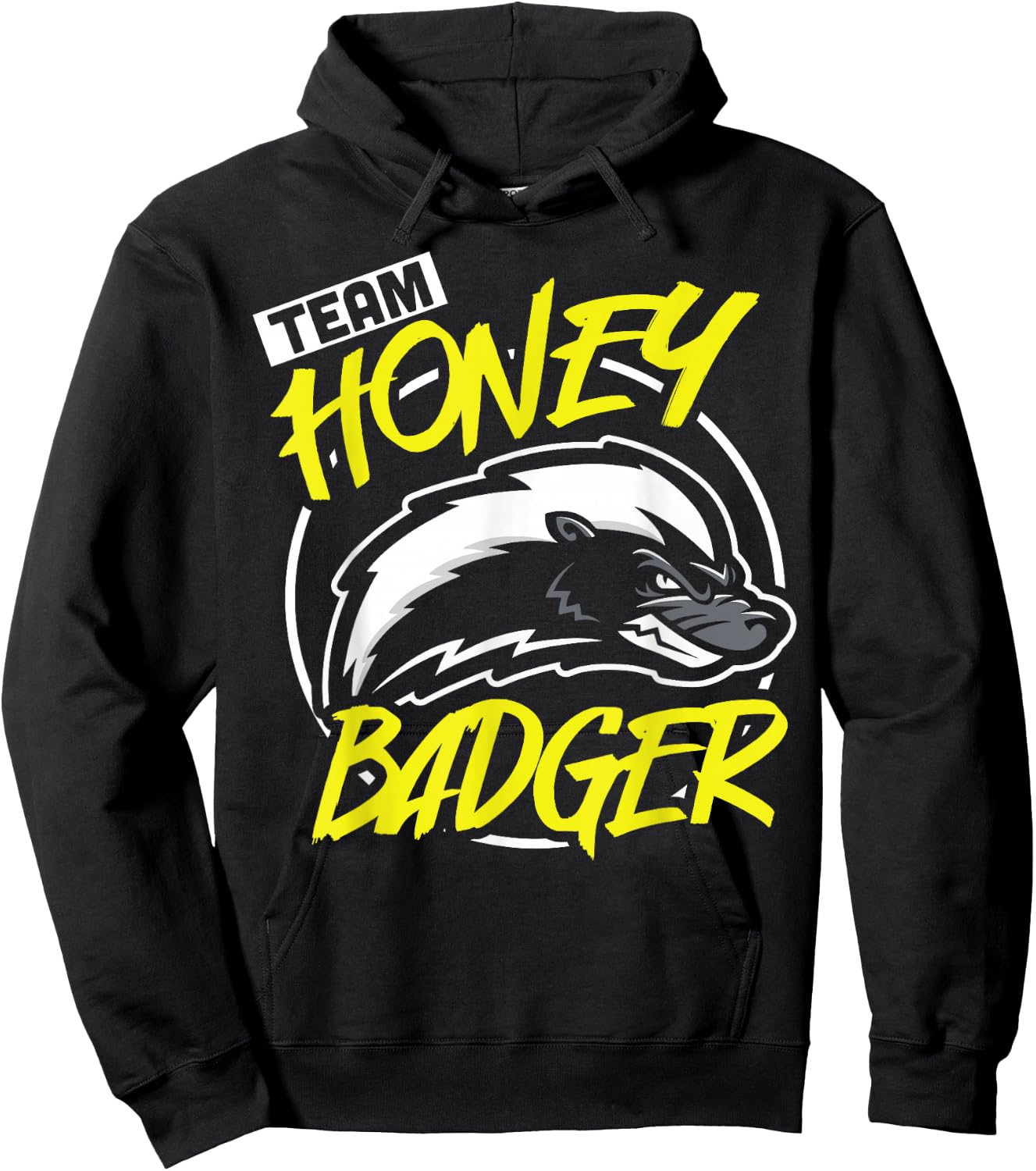 Team Honey Badger Forest Animal Squad Funny Boys Girls Gift Hoodie - Hoodie | Black