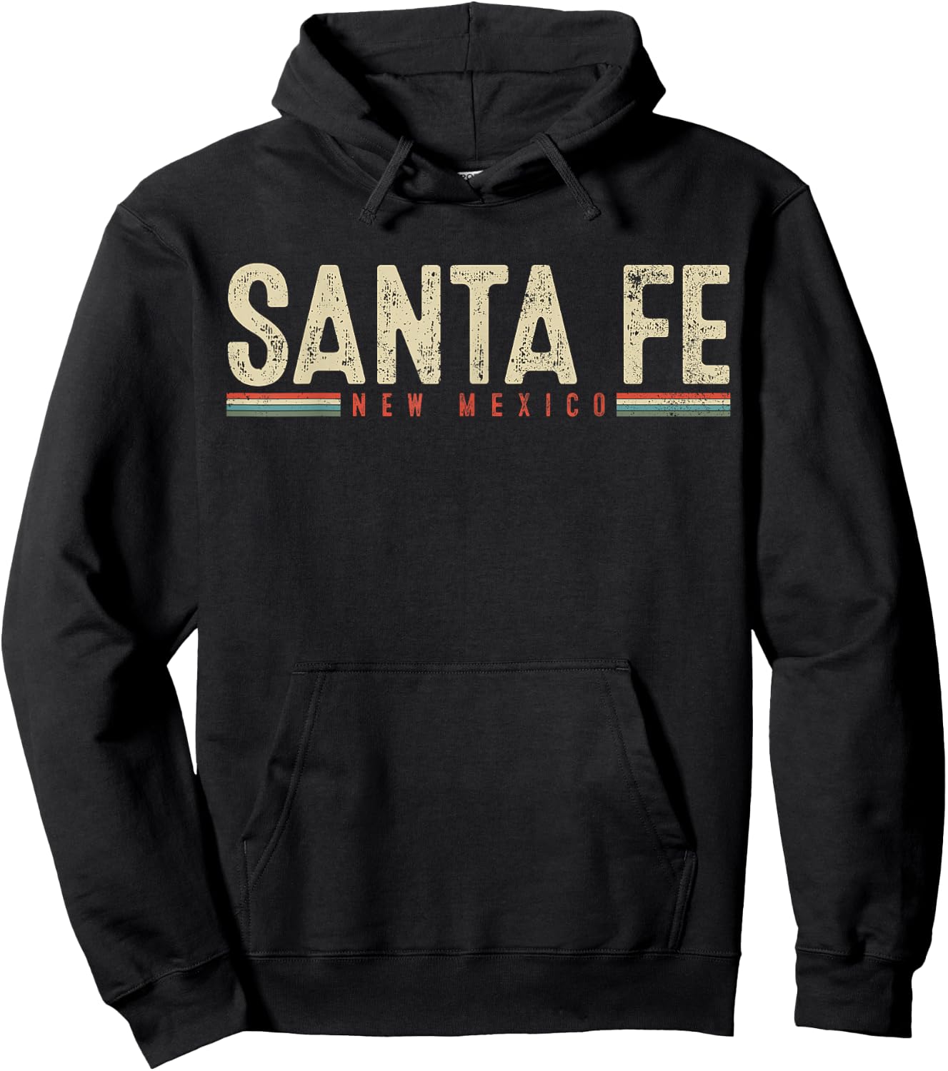 Santa Fe New Mexico Retro Vintage Gift Hoodie - Hoodie | Black