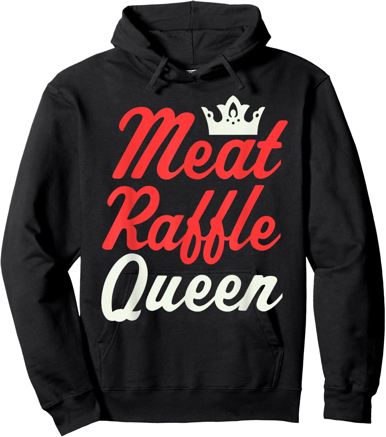 Meat Raffle Queen Funny Meat Raffle Buffalo Hoodie - Hoodie | Black