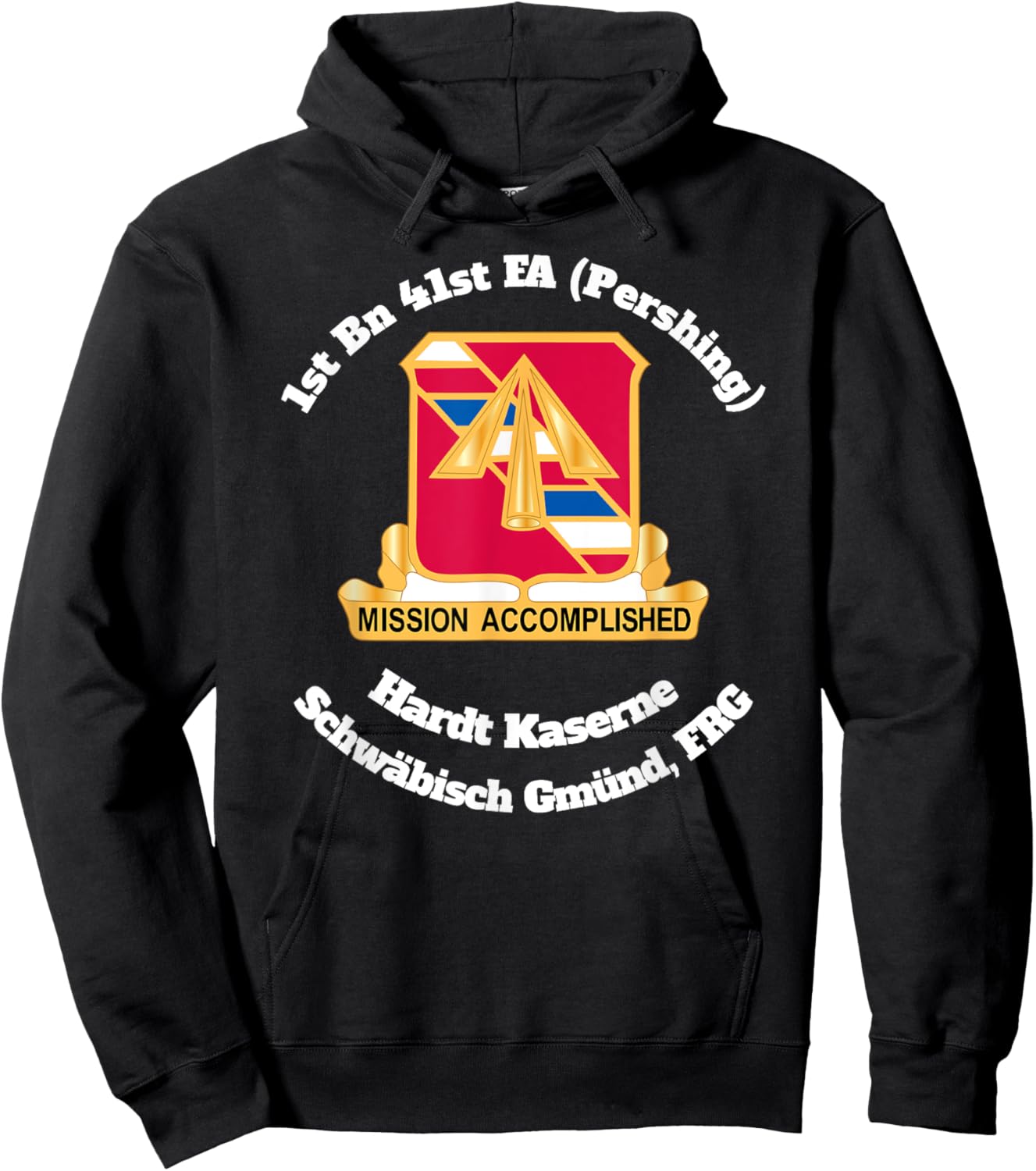 1st Bn 41st FA Hardt Kaserne Schwaebisch Gmuend design Hoodie - Hoodie | Black