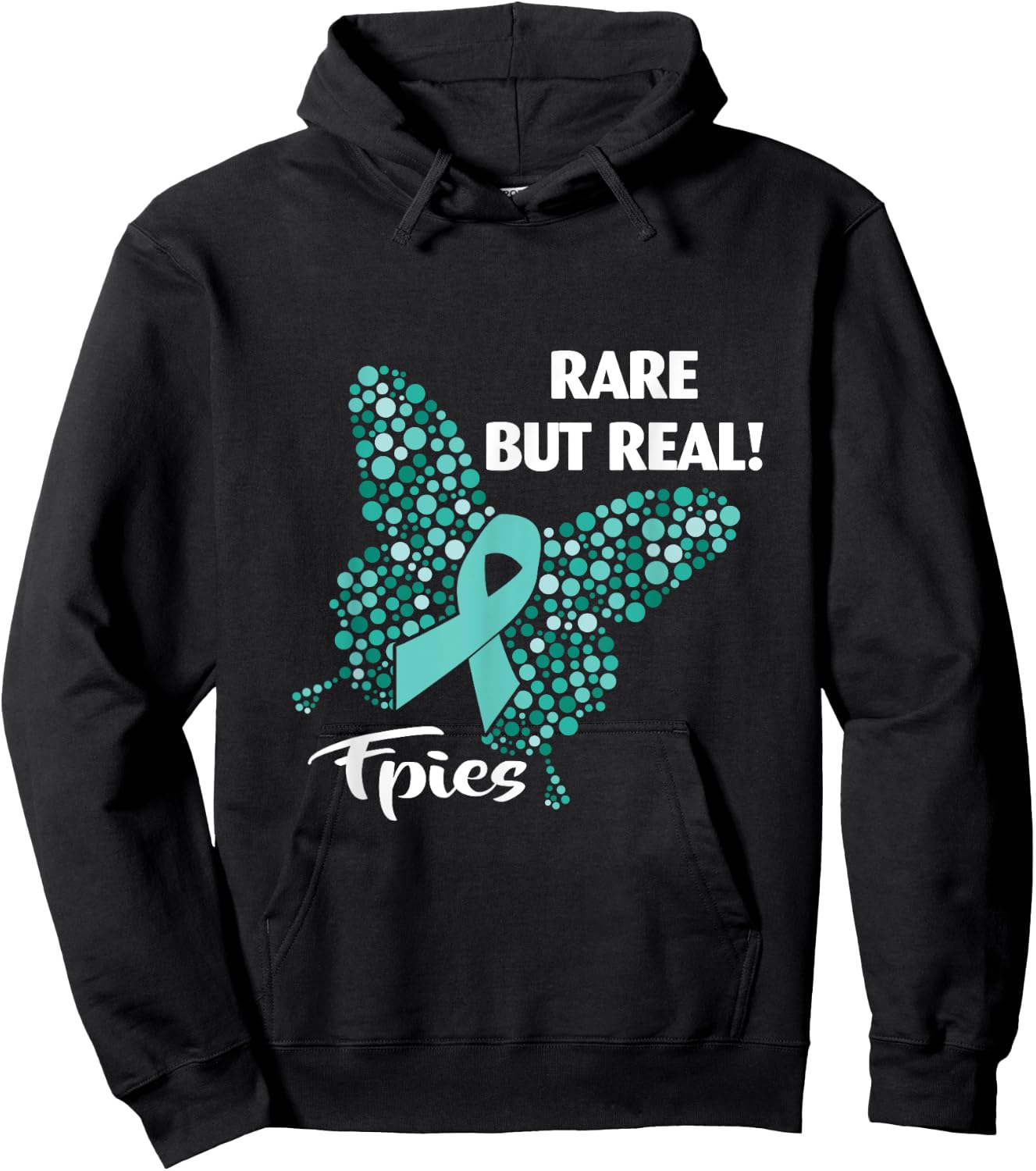 FPIES - Rare But Real | FPIES/Food Allergy Awareness Hoodie - Hoodie | Black