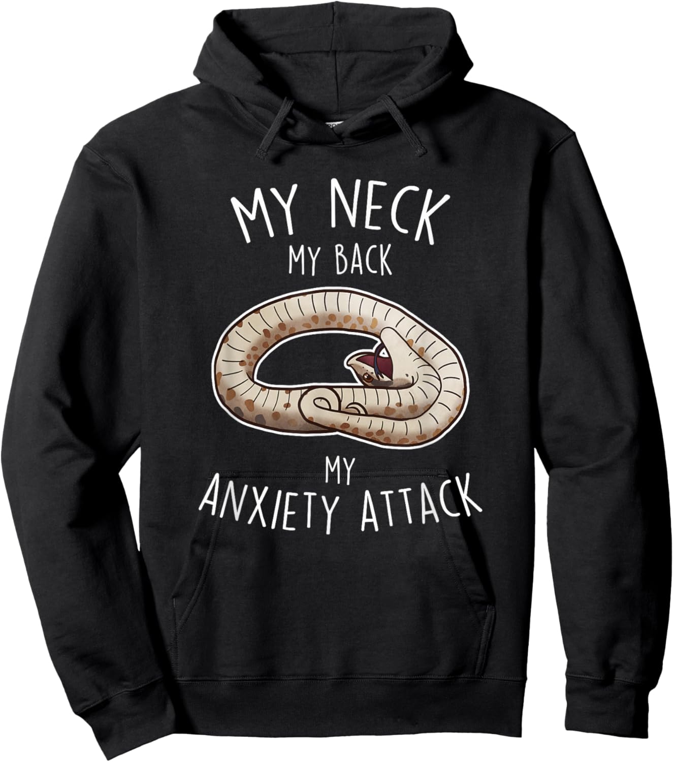 Hognose Snake My Neck My Back, Funny Cute Pet Reptile Lover Hoodie - Hoodie | Black