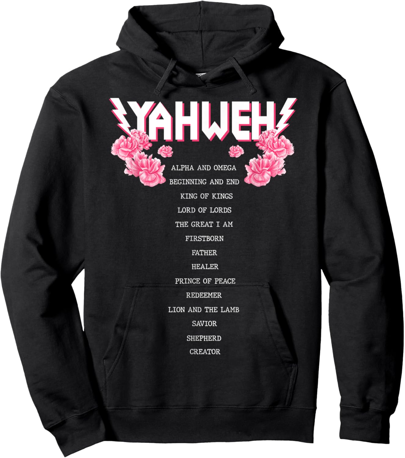 Yahweh Christian Religious YHWH Apparel Men and Women Hoodie - Hoodie | Black