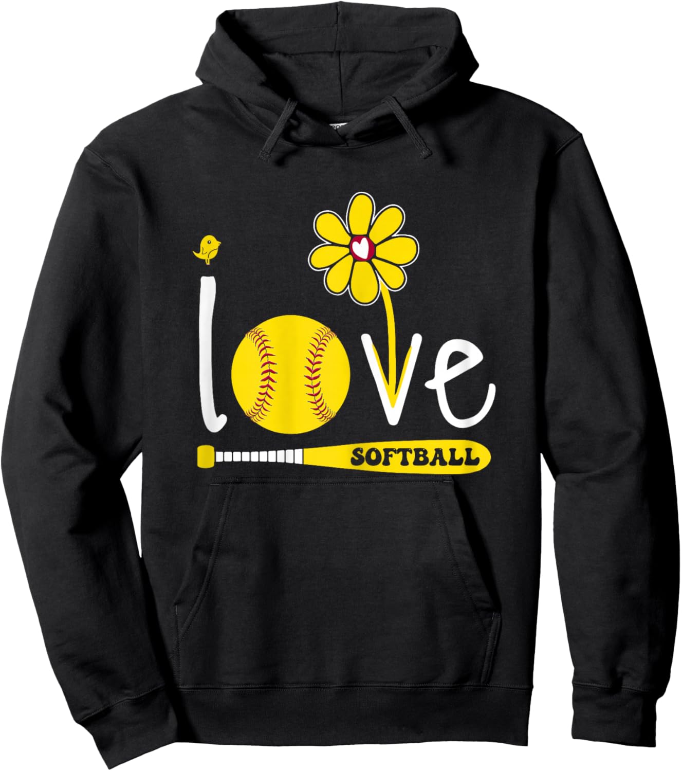 Softball Shirts for Teen Girls I Love Softball Hoodie - Hoodie | Black