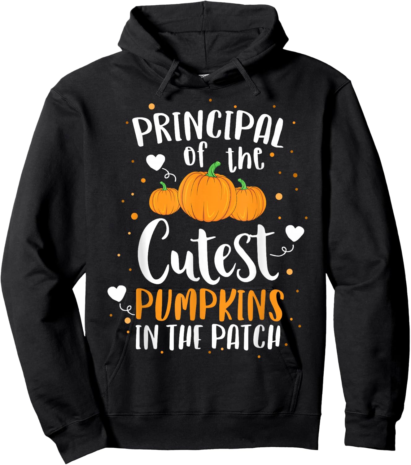 Principal Of The Cutest Pumpkins In The Patch Halloween Hoodie - Hoodie | Black